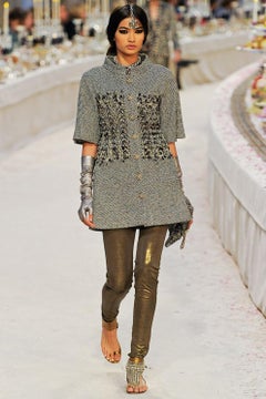 CHANEL París / Bombay Lesage Chaqueta de tweed CC Gripoix Botones 36 FR