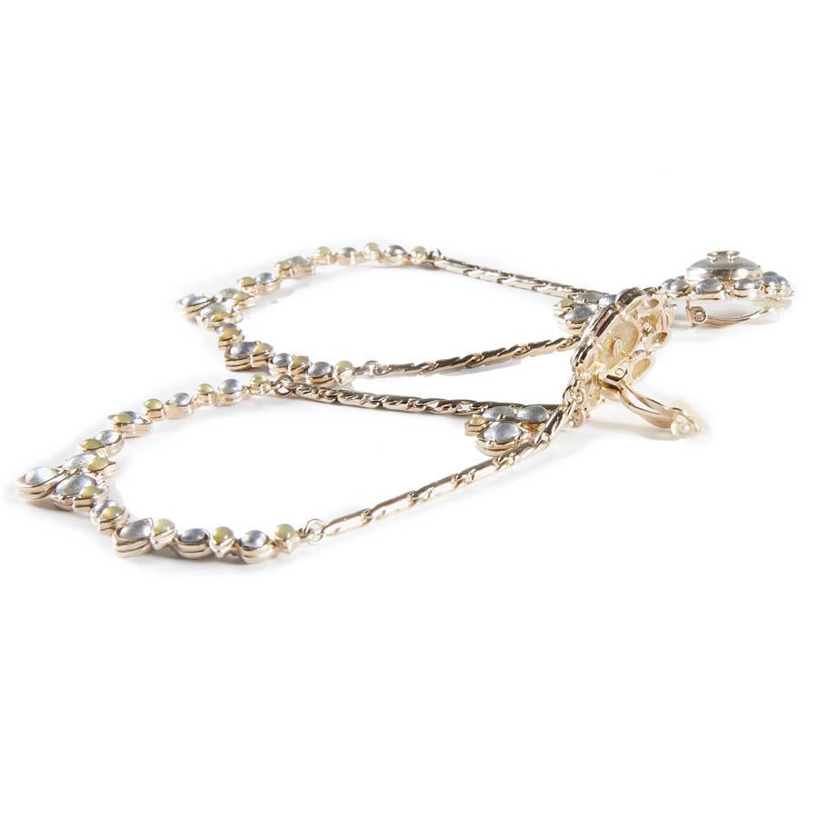 Women's CHANEL Paris-Bombay Pale Gold Metal Clip-on Earrings