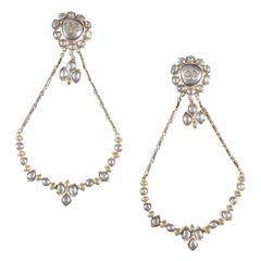CHANEL Paris-Bombay Pale Gold Metal Clip-on Earrings