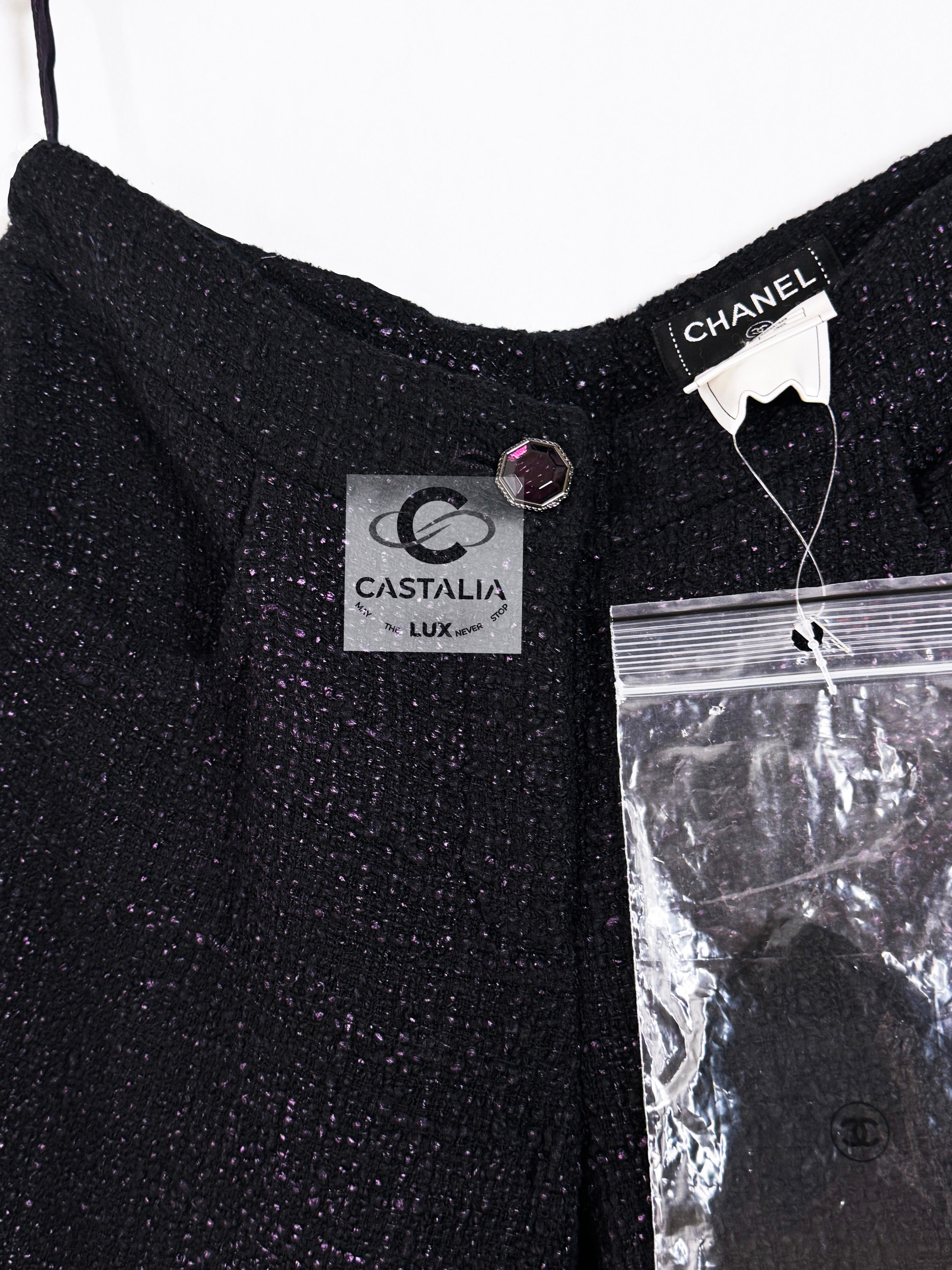 CHANEL París / Bombay Pantalones de tweed de pasarela 36 FR en venta 1