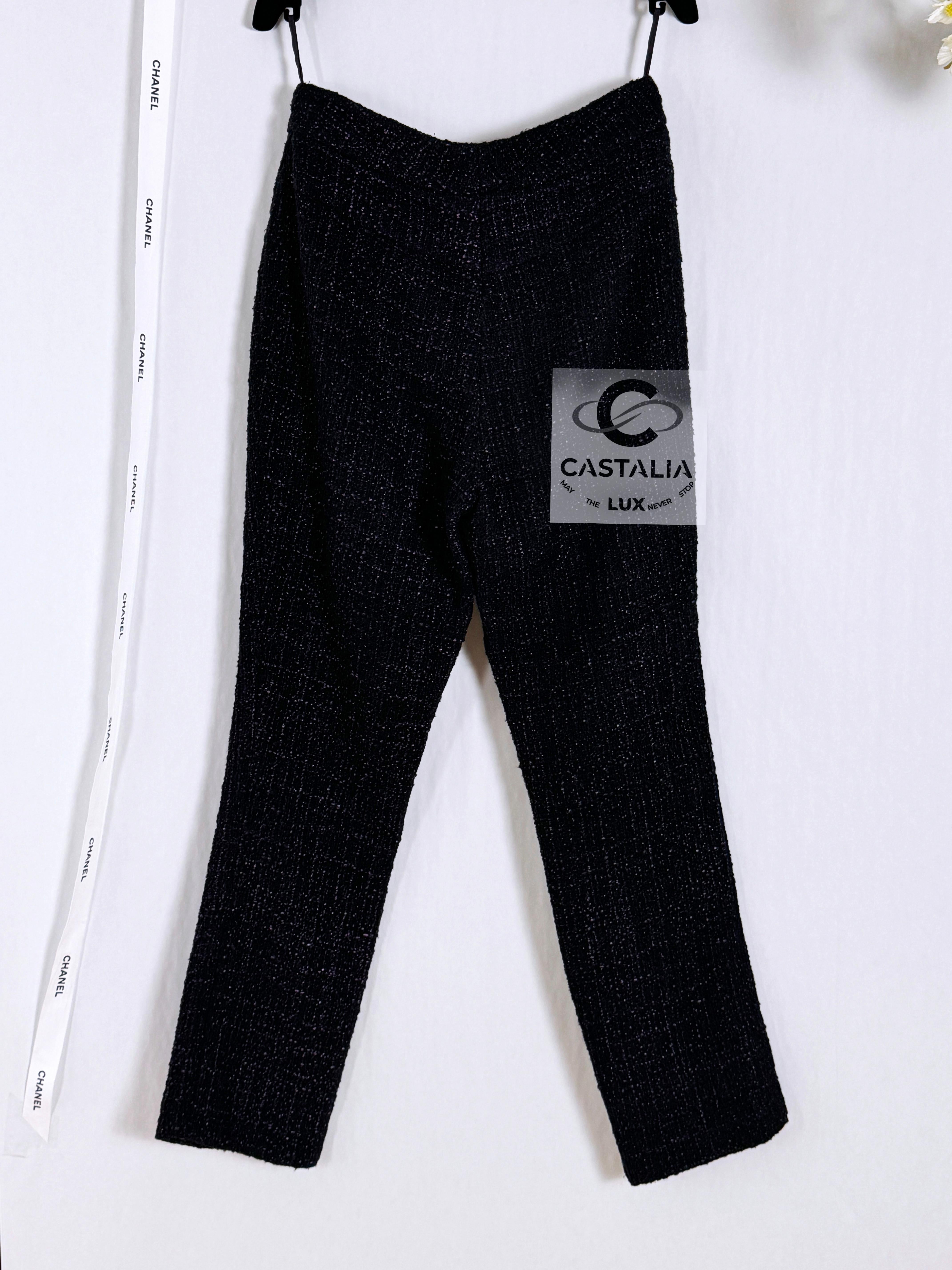 CHANEL París / Bombay Pantalones de tweed de pasarela 36 FR en venta 2