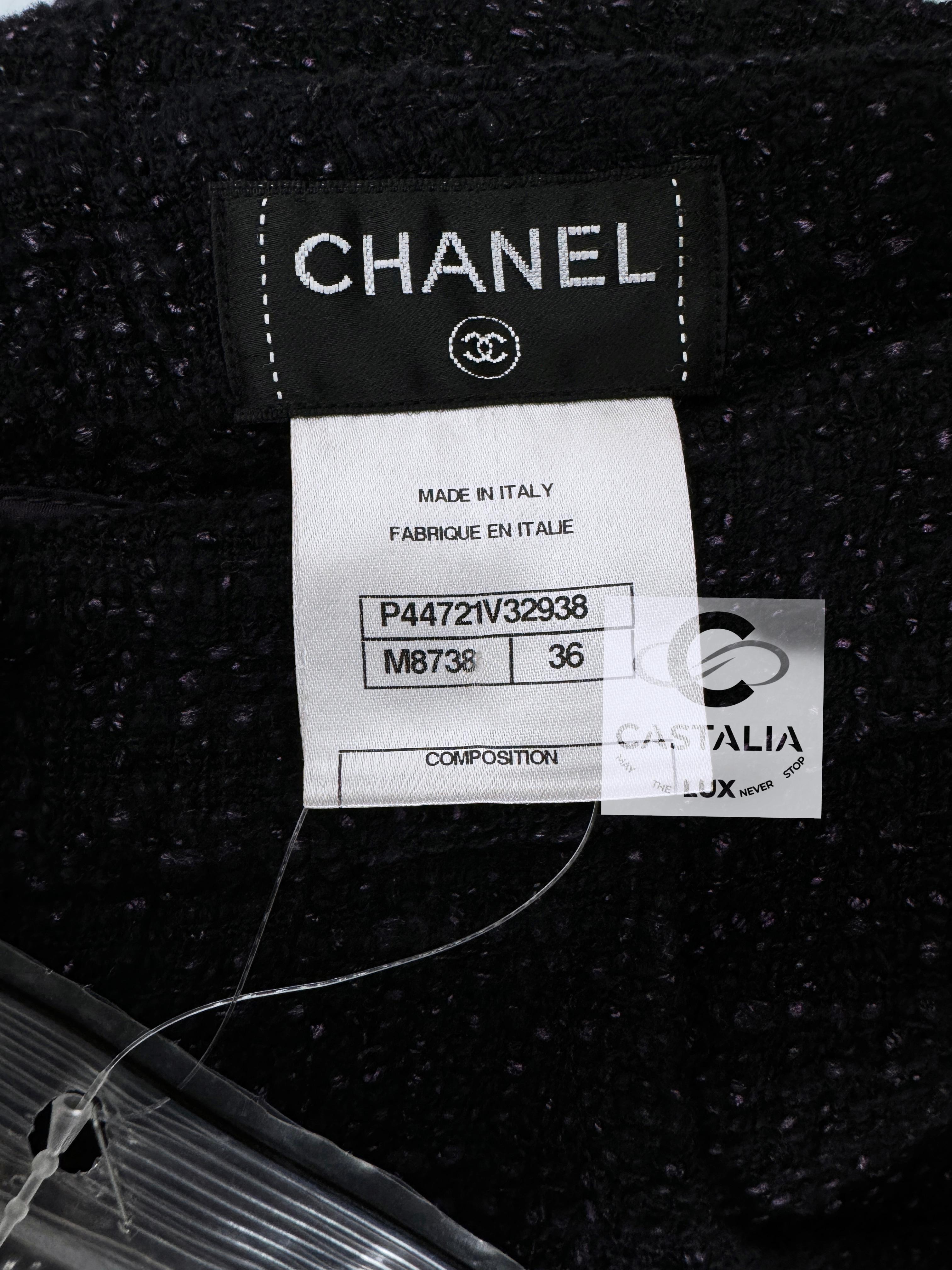 CHANEL París / Bombay Pantalones de tweed de pasarela 36 FR en venta 4