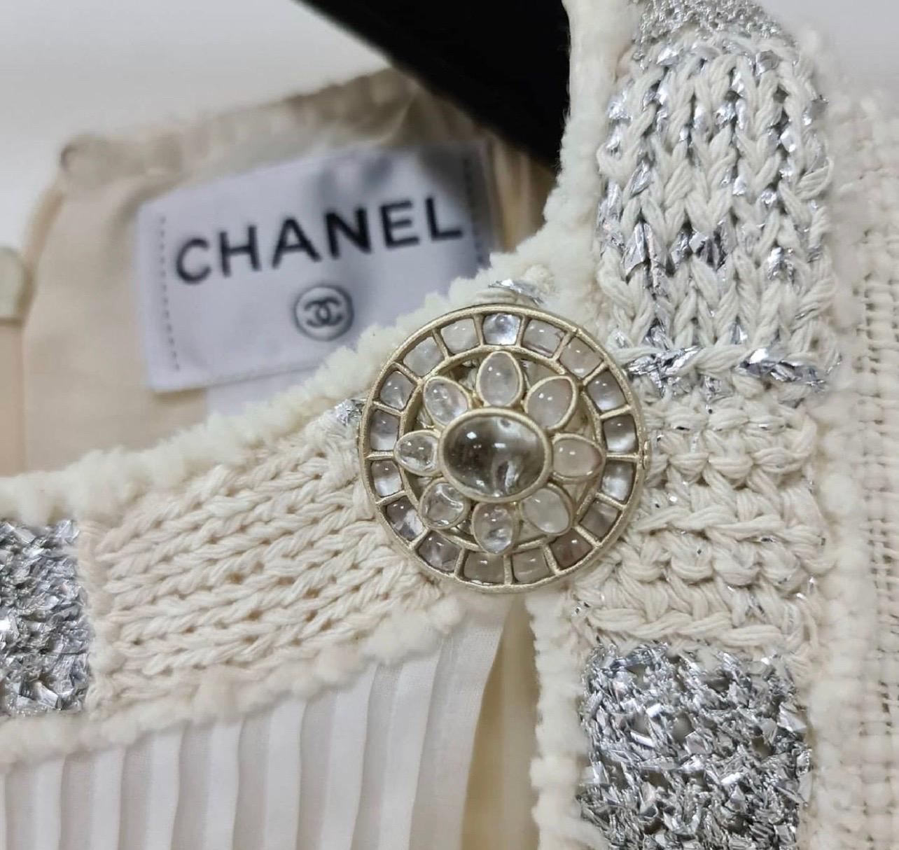 Vestido Chanel Paris Bombay Tweed Gris