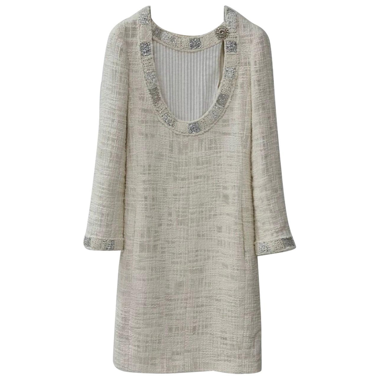 Chanel Paris Bombay Tweed Dress For Sale at 1stDibs