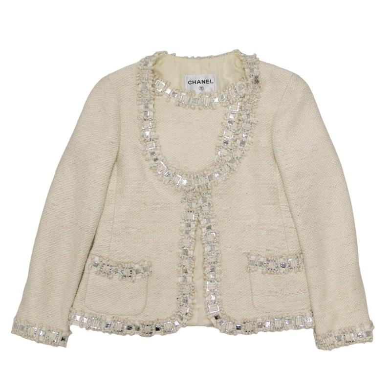 Beige Chanel Paris-Bombay Vest And Skirt Set For Sale