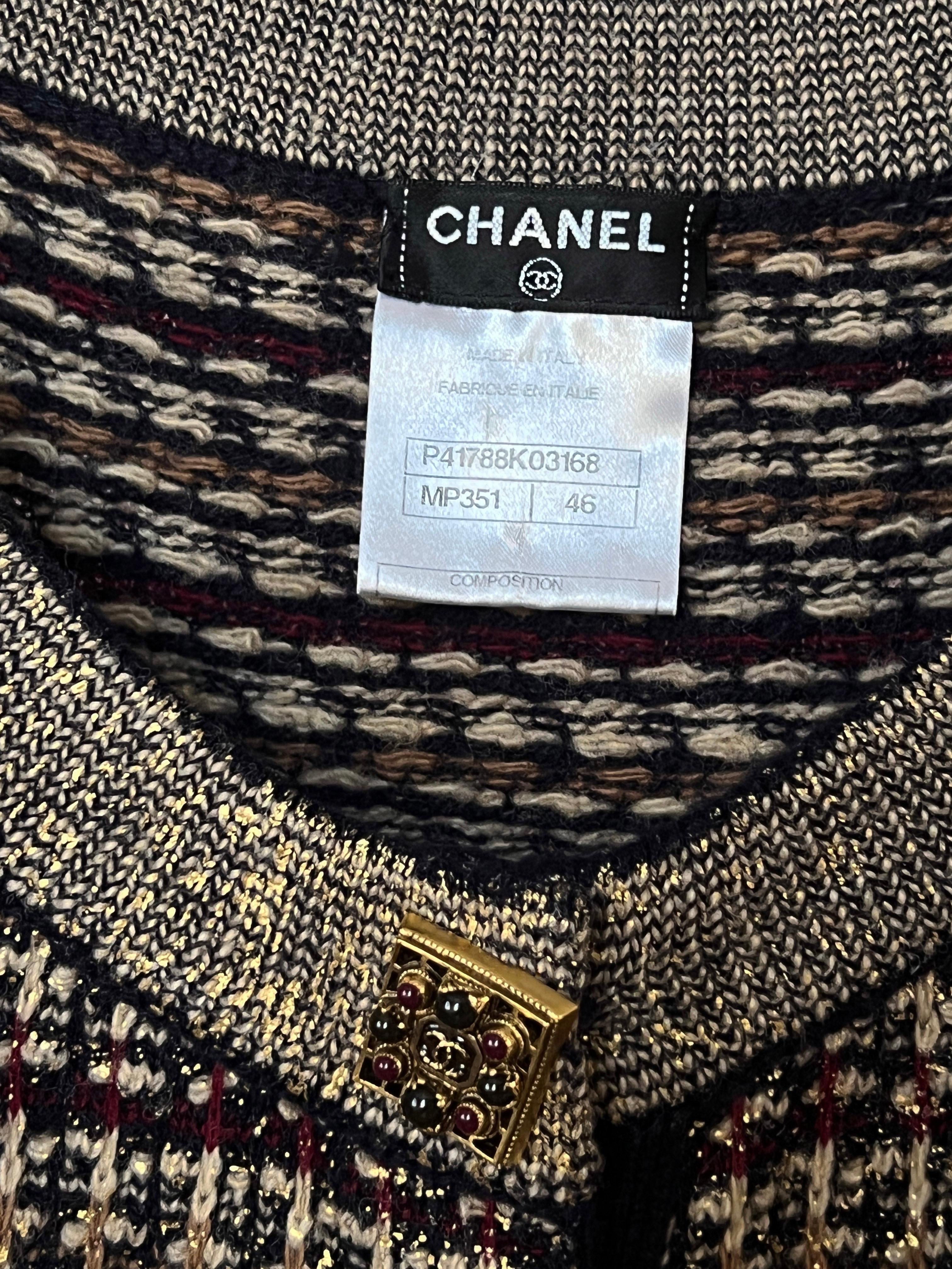 Chanel Paris / Byzance CC Jewel Buttons Dress For Sale 4