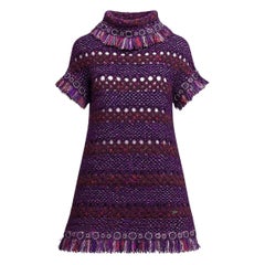 CHANEL Paris / Byzance Sammler Artefakte Tunika Kleid 34 FR