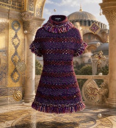CHANEL Paris / Byzance Collectors Artifact Tunic Dress 34 FR