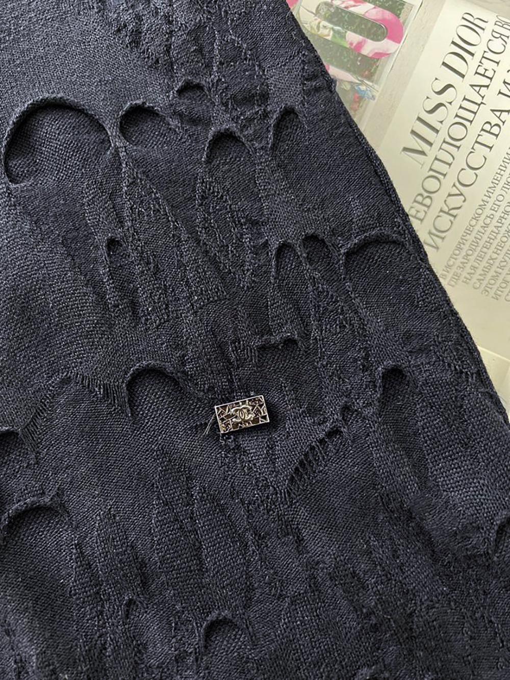 Black Chanel Paris / Byzance Distressed Style Relaxed Dress 40 FR