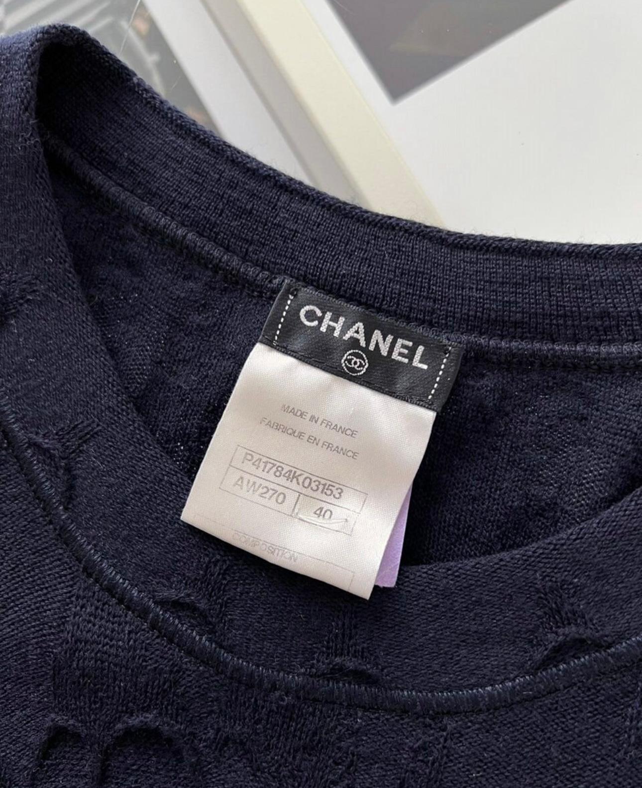 Chanel Paris / Byzance Distressed Style Relaxed Dress 40 FR 2
