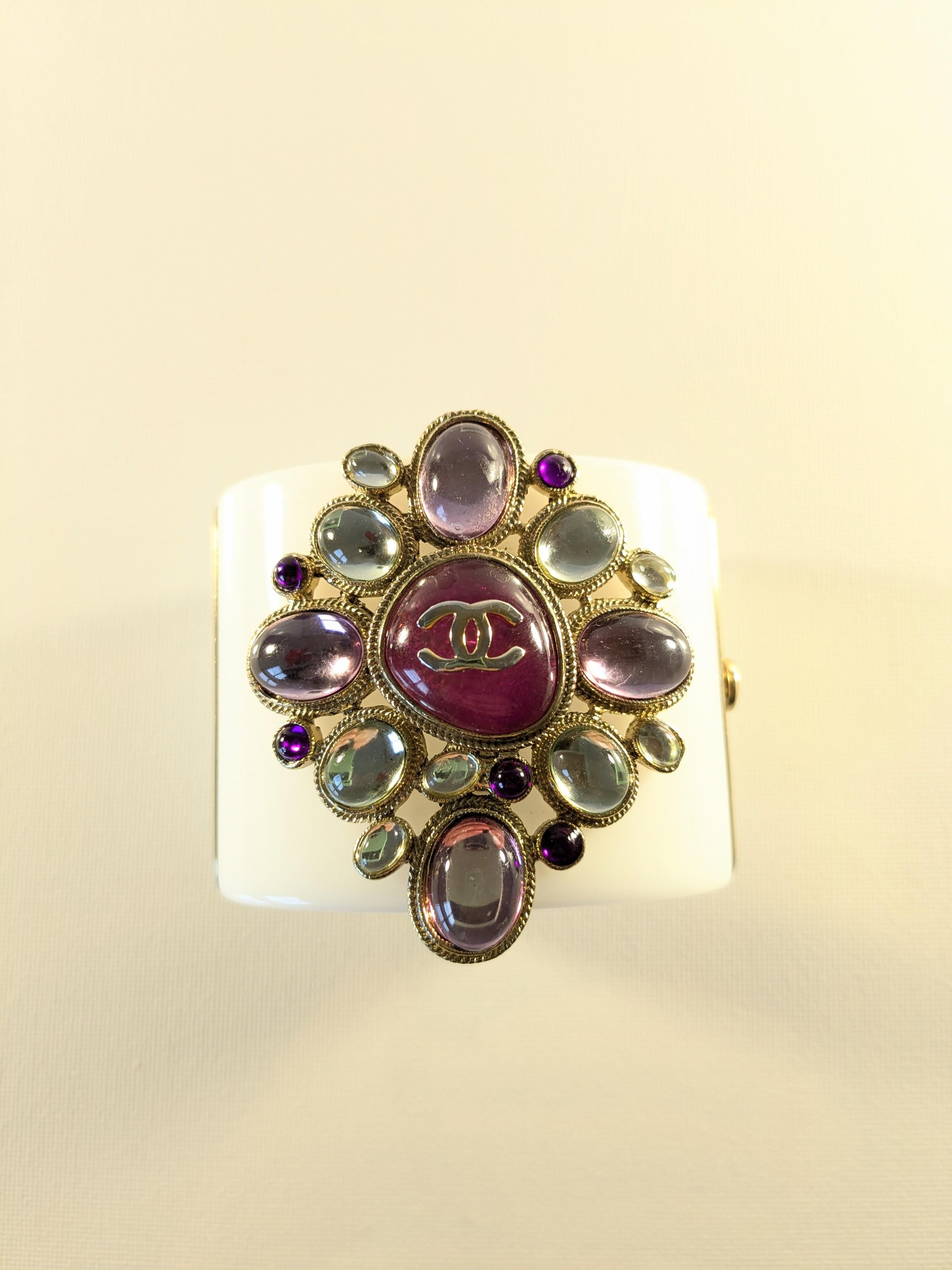 Contemporary Chanel Paris Byzance Fall 2011 Cuff Bracelet by Gripoix For Sale