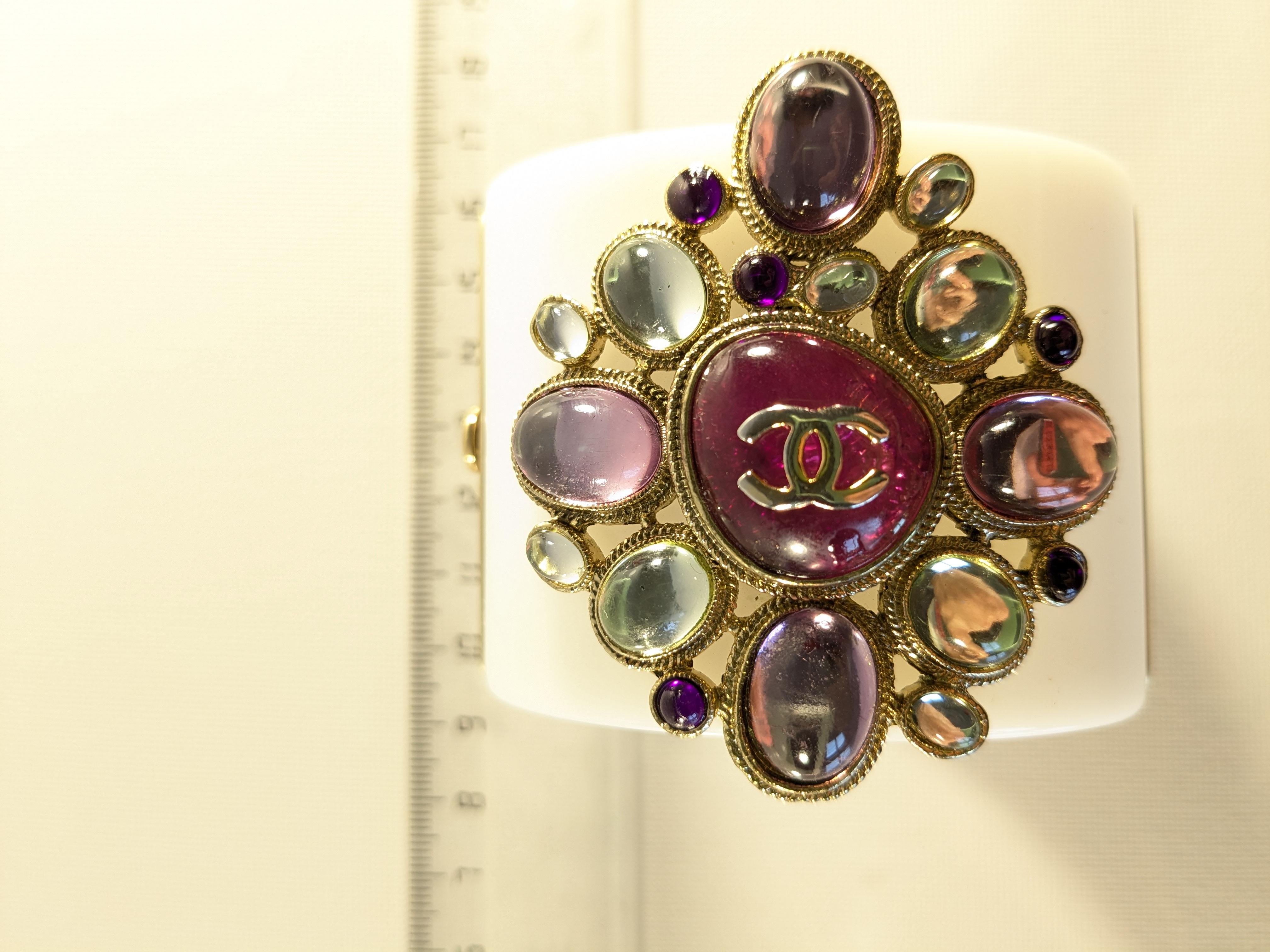 Chanel Paris Byzance Fall 2011 Cuff Bracelet by Gripoix In Excellent Condition For Sale In  Bilbao, ES