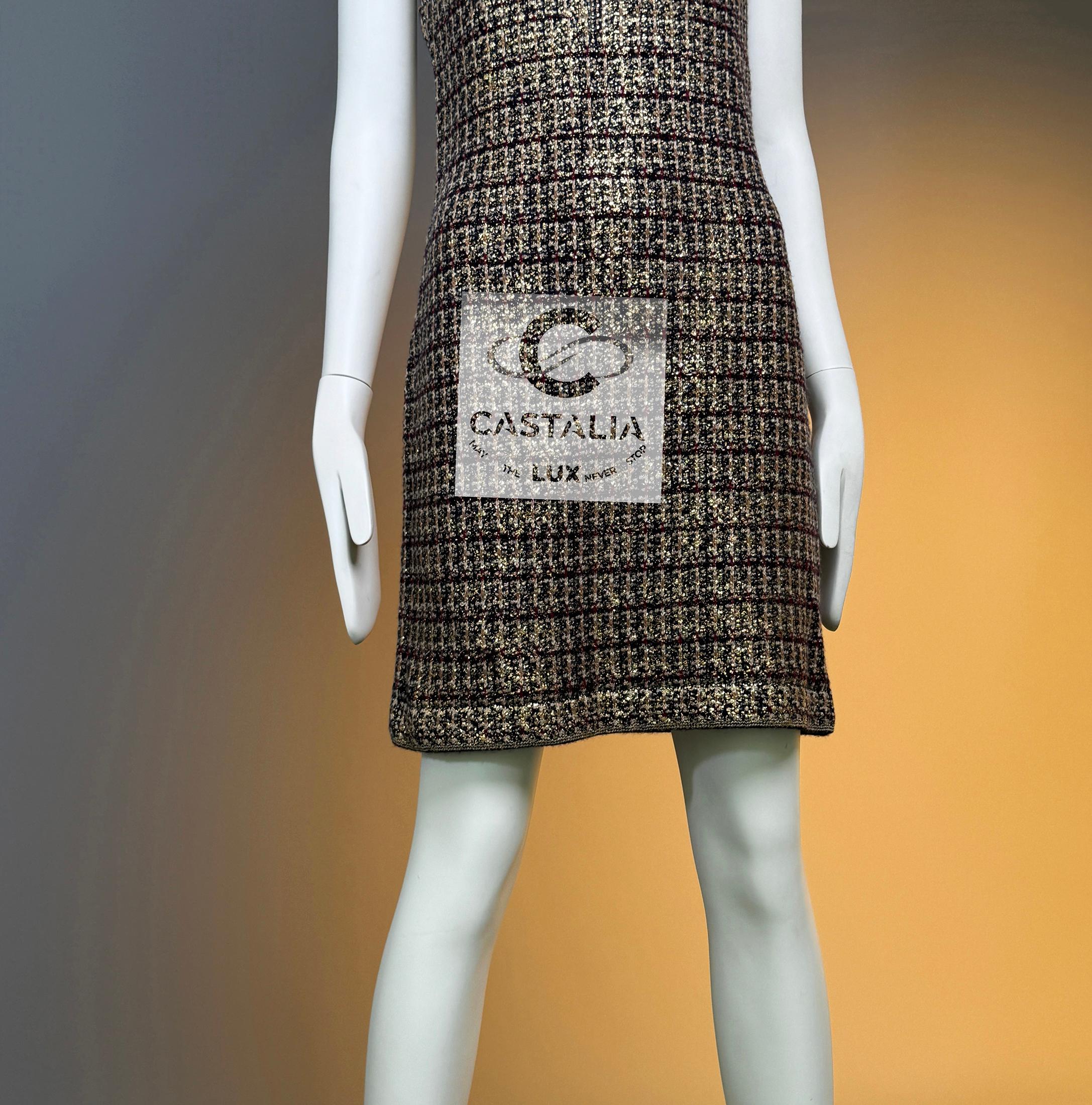 CHANEL Paris / Byzance Grandeur Kleid mit Gripoix-Knöpfen 36 FR im Angebot 7