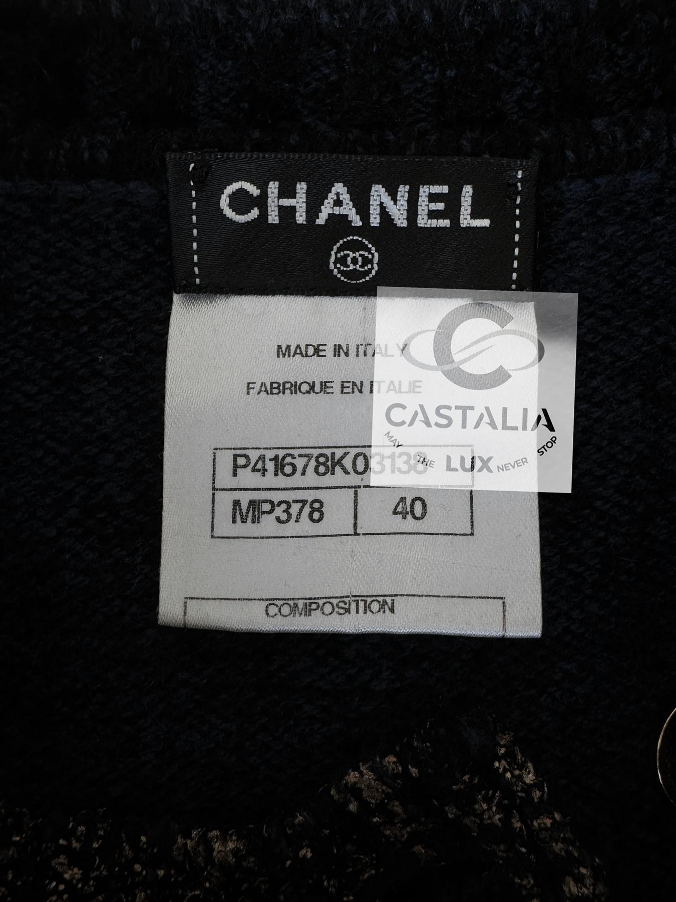 Chanel Paris / Byzance Illuminated Cashmere Dress 40 FR en vente 6