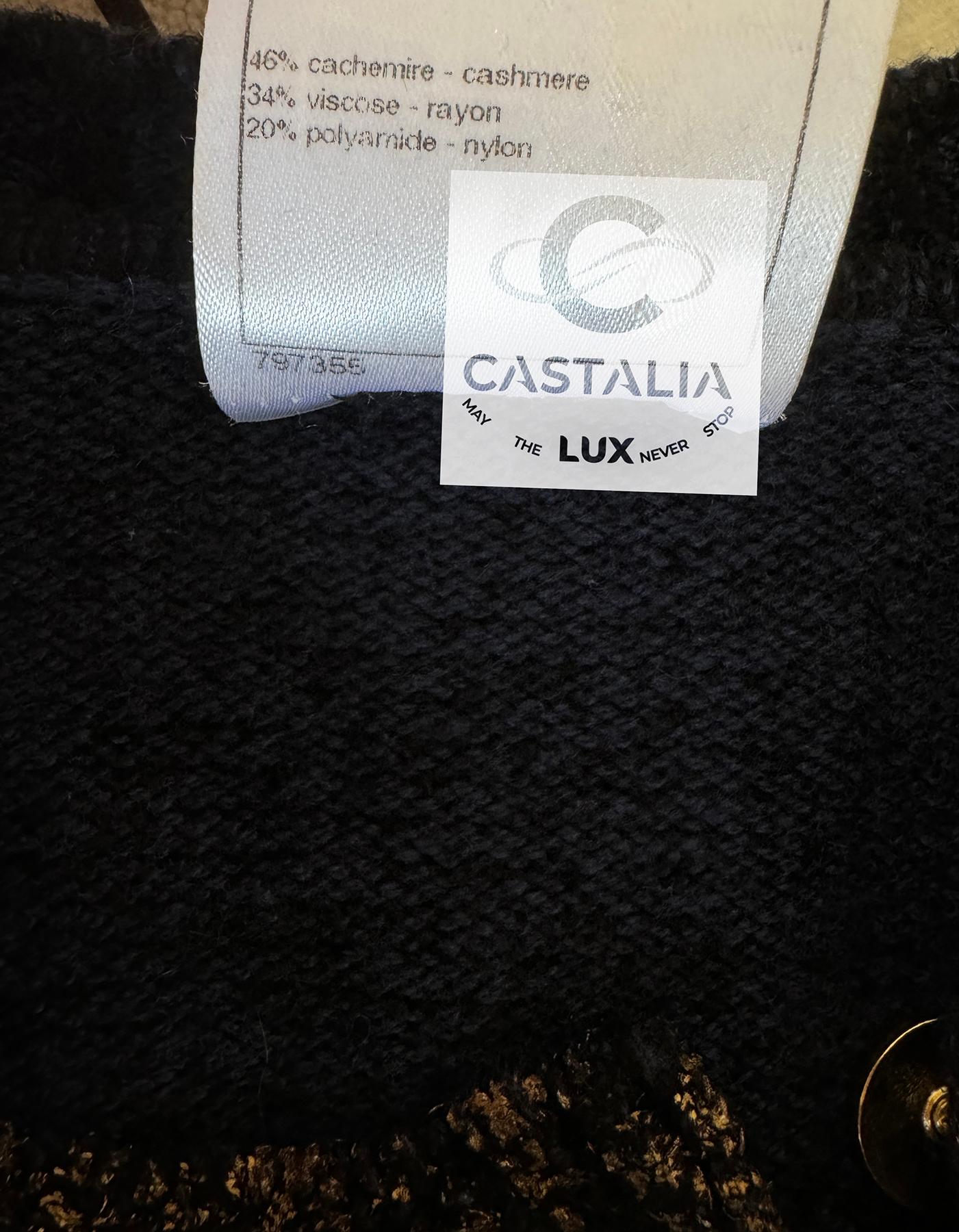 Chanel Paris / Byzance Illuminated Cashmere Dress 40 FR en vente 7