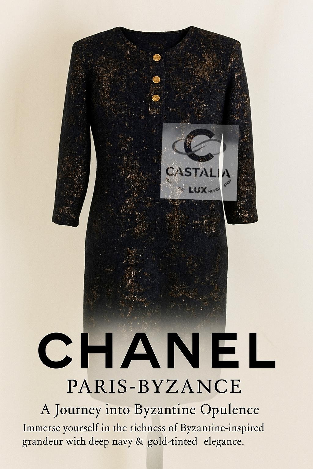 Chanel Shimmer Cashmere Dress – Paris-Byzance 2011 Collection
By Karl Lagerfeld

~ A timeless embodiment of Karl Lagerfeld’s homage to the opulent East, this dress is a sartorial artifact of the House’s storytelling legacy

~ a tribute to the