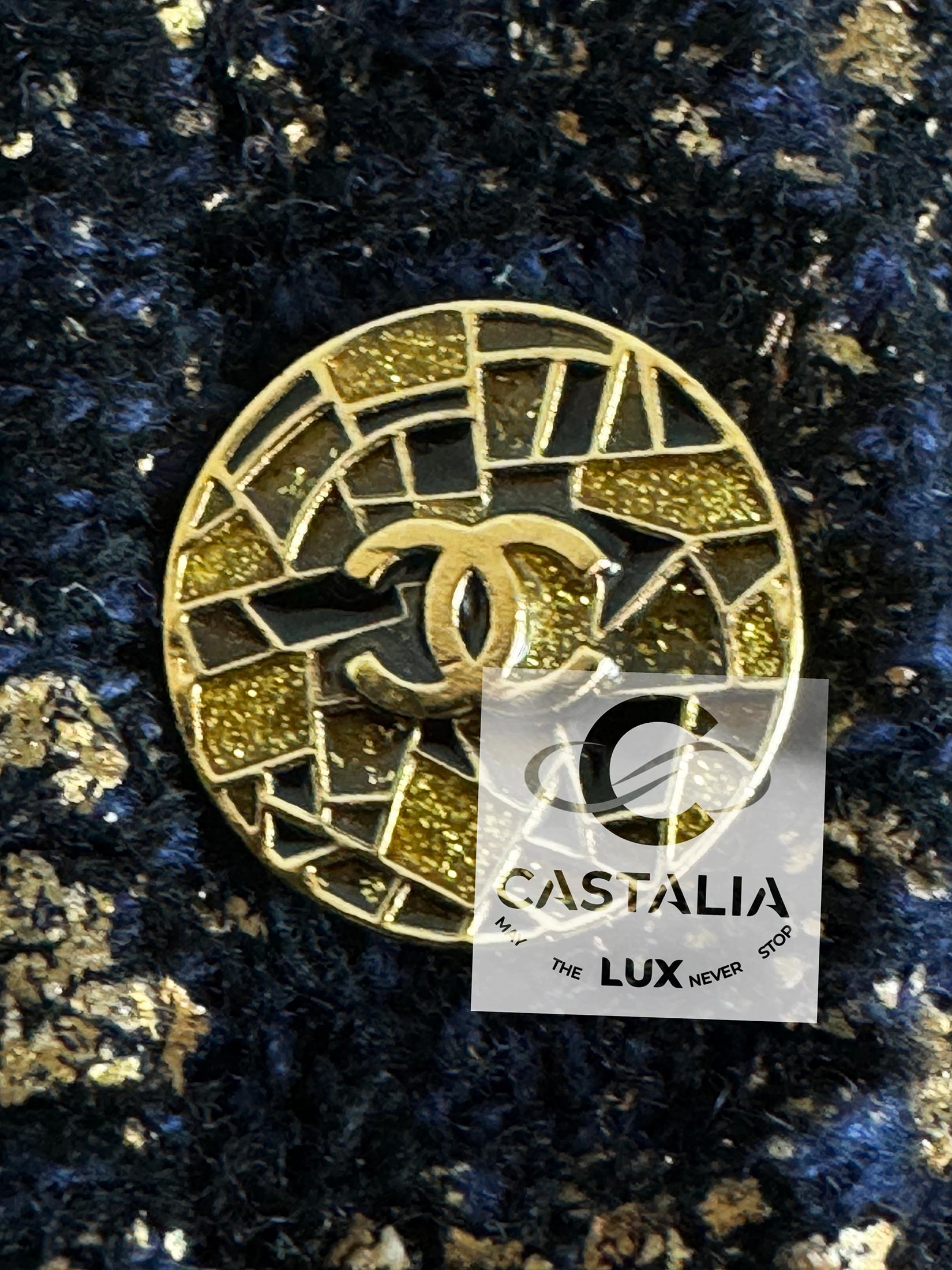 Chanel Paris / Byzance Illuminated Cashmere Dress 40 FR en vente 2