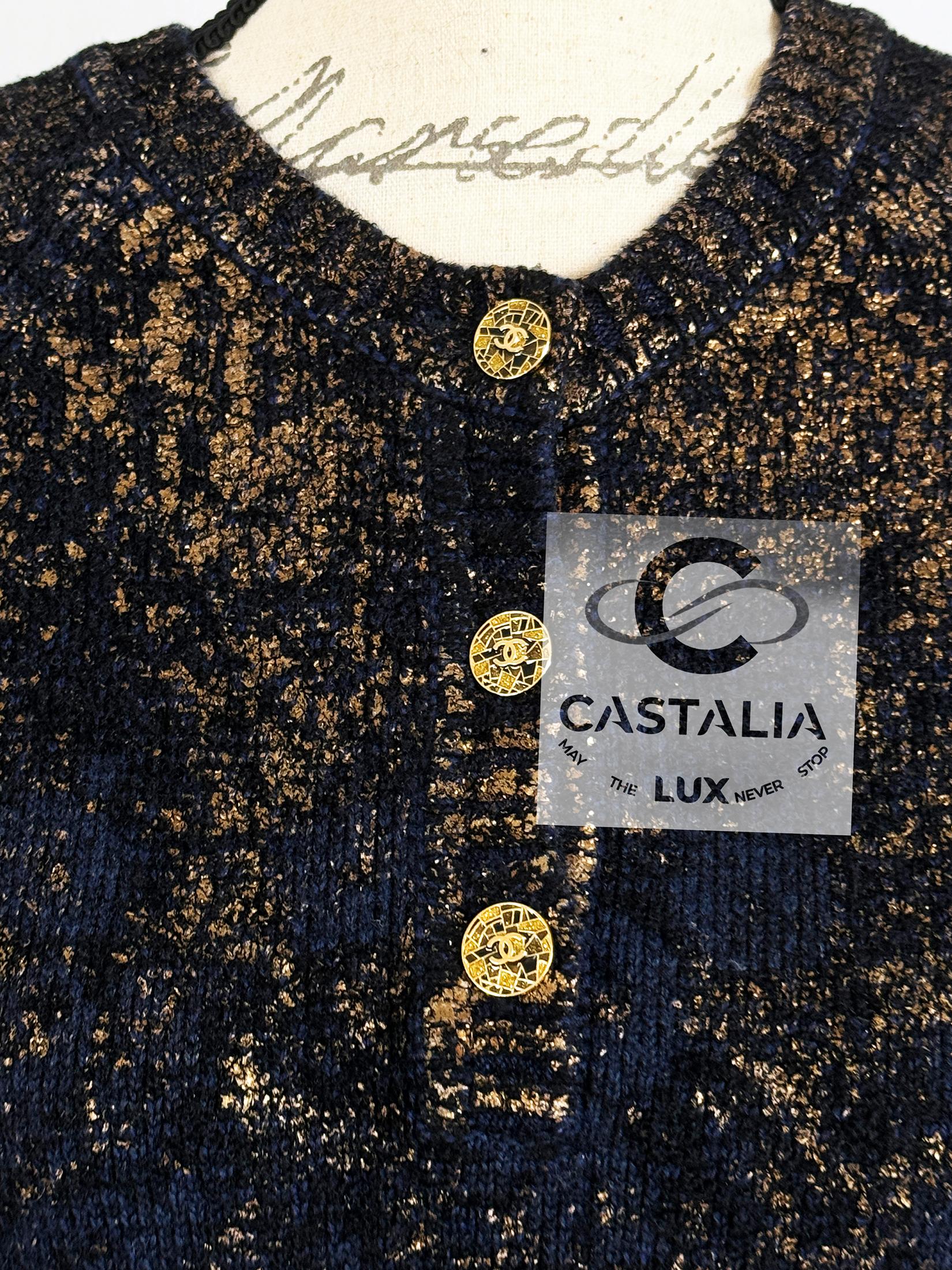 Chanel Paris / Byzance Illuminated Cashmere Dress 40 FR en vente 4