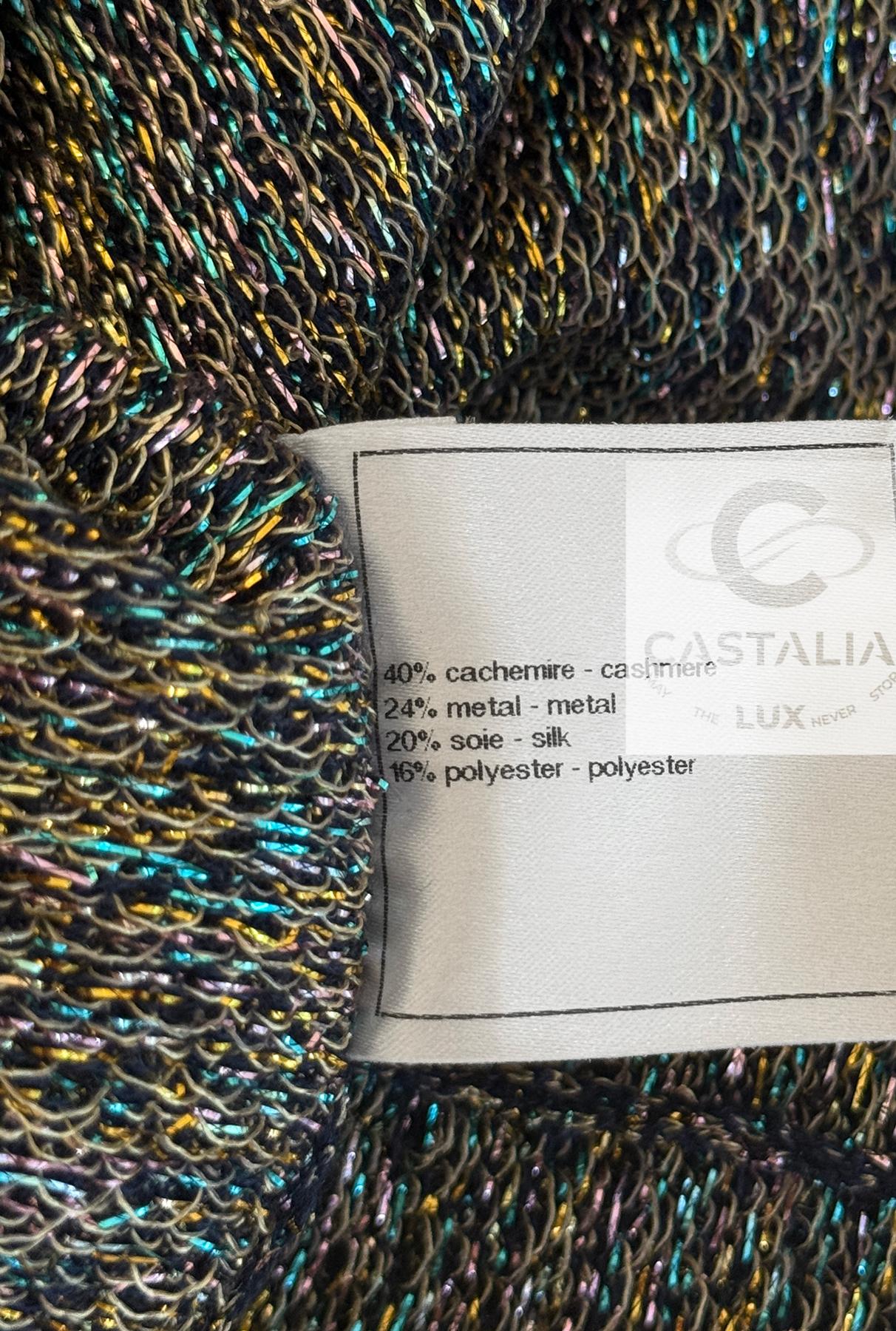 Chanel París / Byzance Vestido Zafiro Iridiscente 38 FR en venta 10