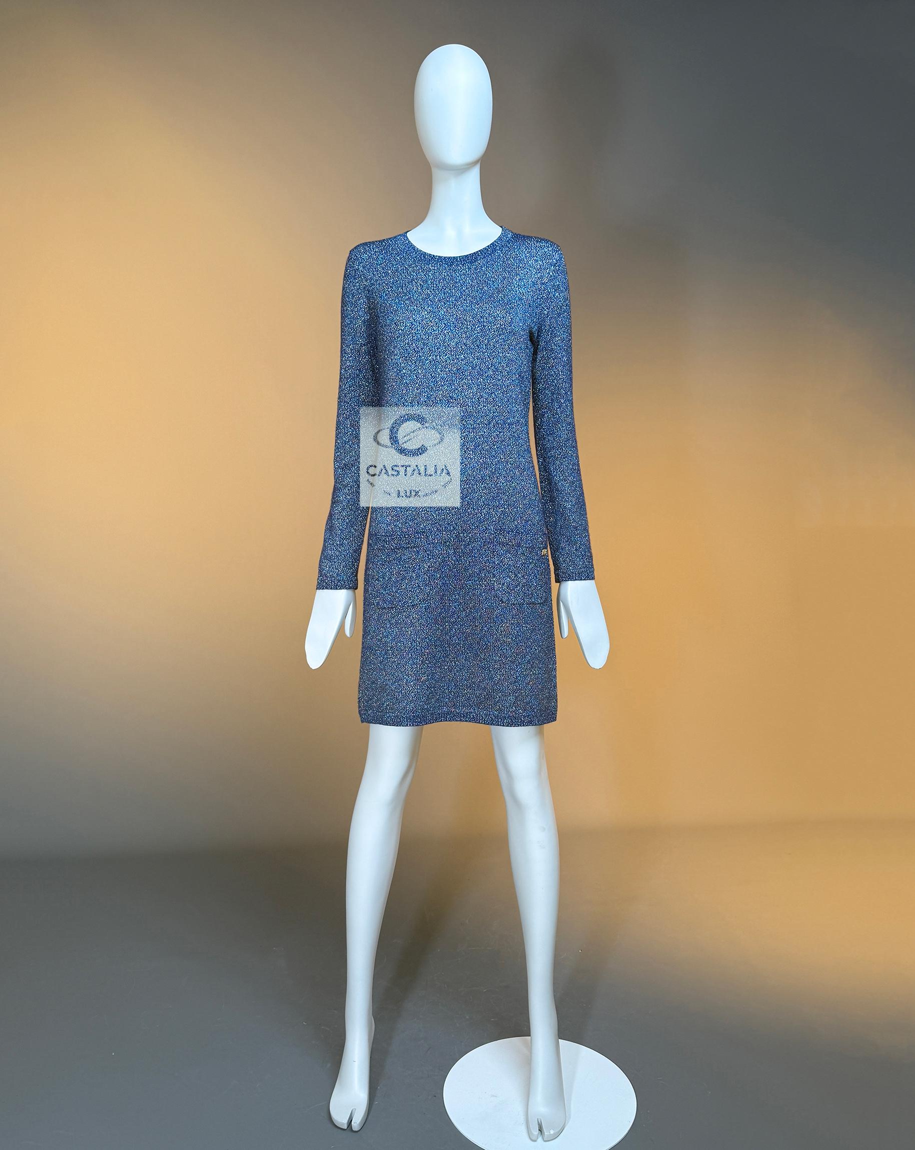 Femenino o masculino Chanel París / Byzance Vestido Zafiro Iridiscente 38 FR en venta