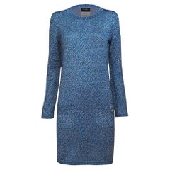 Chanel Paris / Byzance Iridescent Sapphire Dress 38 FR