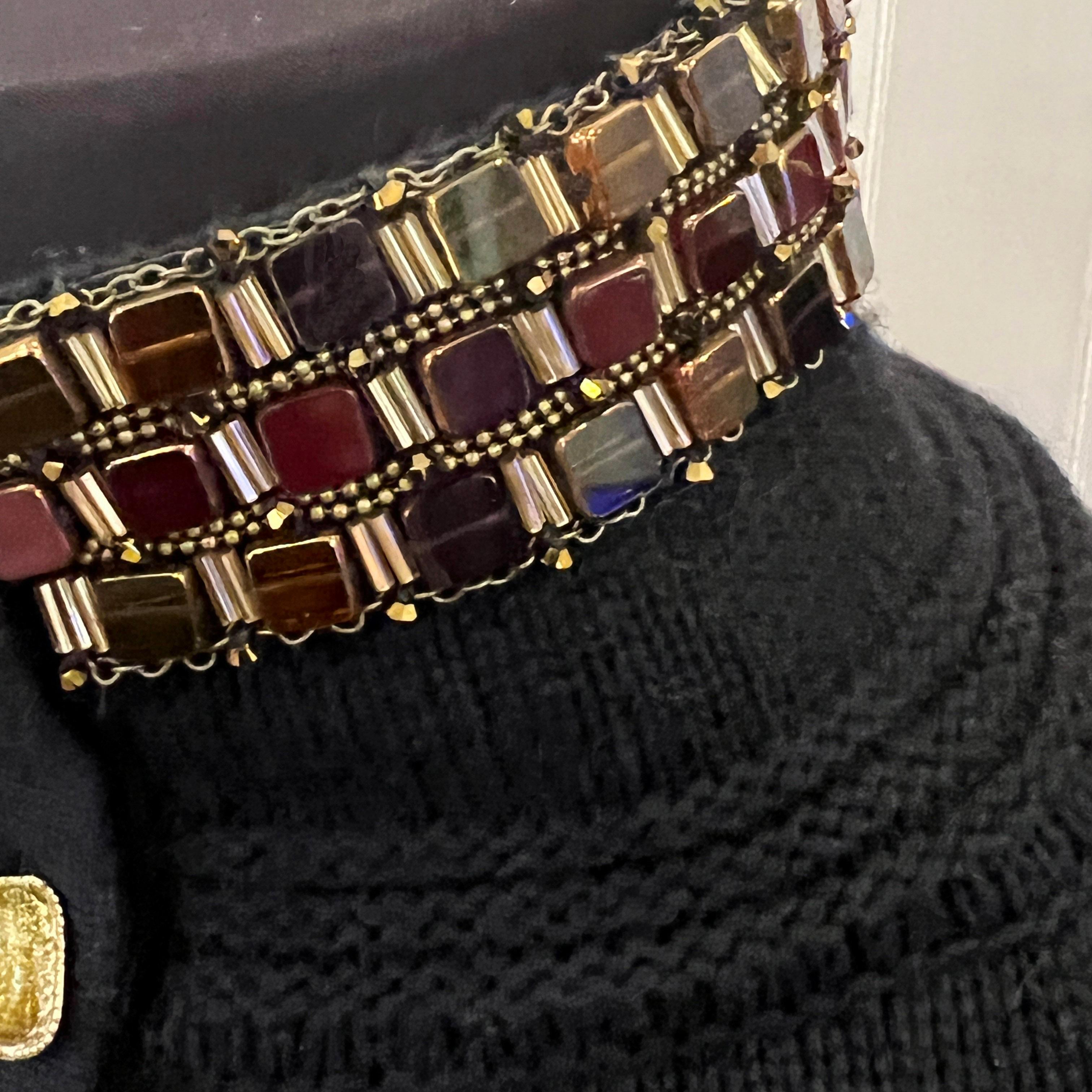 Chanel Paris / Byzance Jewel Gripoix Mosaic Embellished Tunic 10