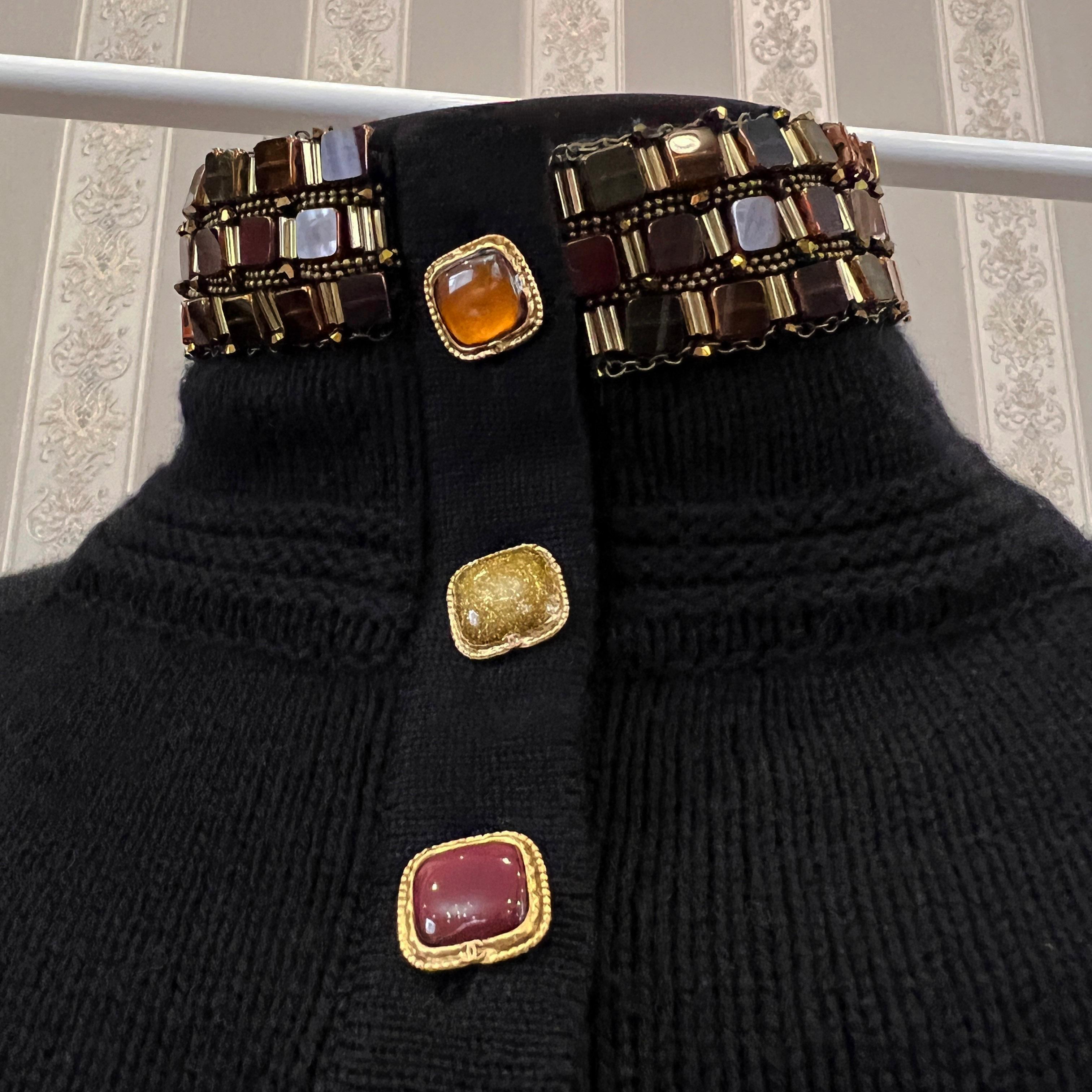 Chanel Paris / Byzance Jewel Gripoix Mosaic Embellished Tunic In Excellent Condition In Dubai, AE