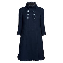 CHANEL Paris / Byzance Legendary Black Tweed Coat 50 FR