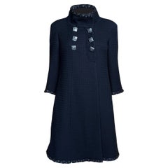 CHANEL Paris / Byzance Legendary Black Tweed Coat 50 FR