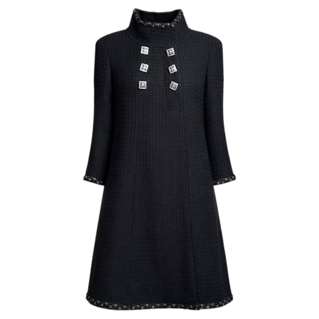 CHANEL Paris / Byzance Leggendario Cappotto in tweed nero 50 FR