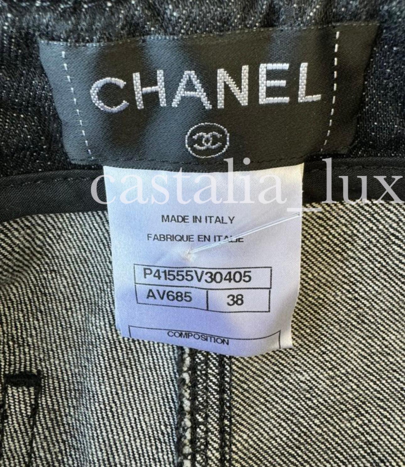 Chanel Paris / Byzance Look 1 Tweed Detail Jeans 8