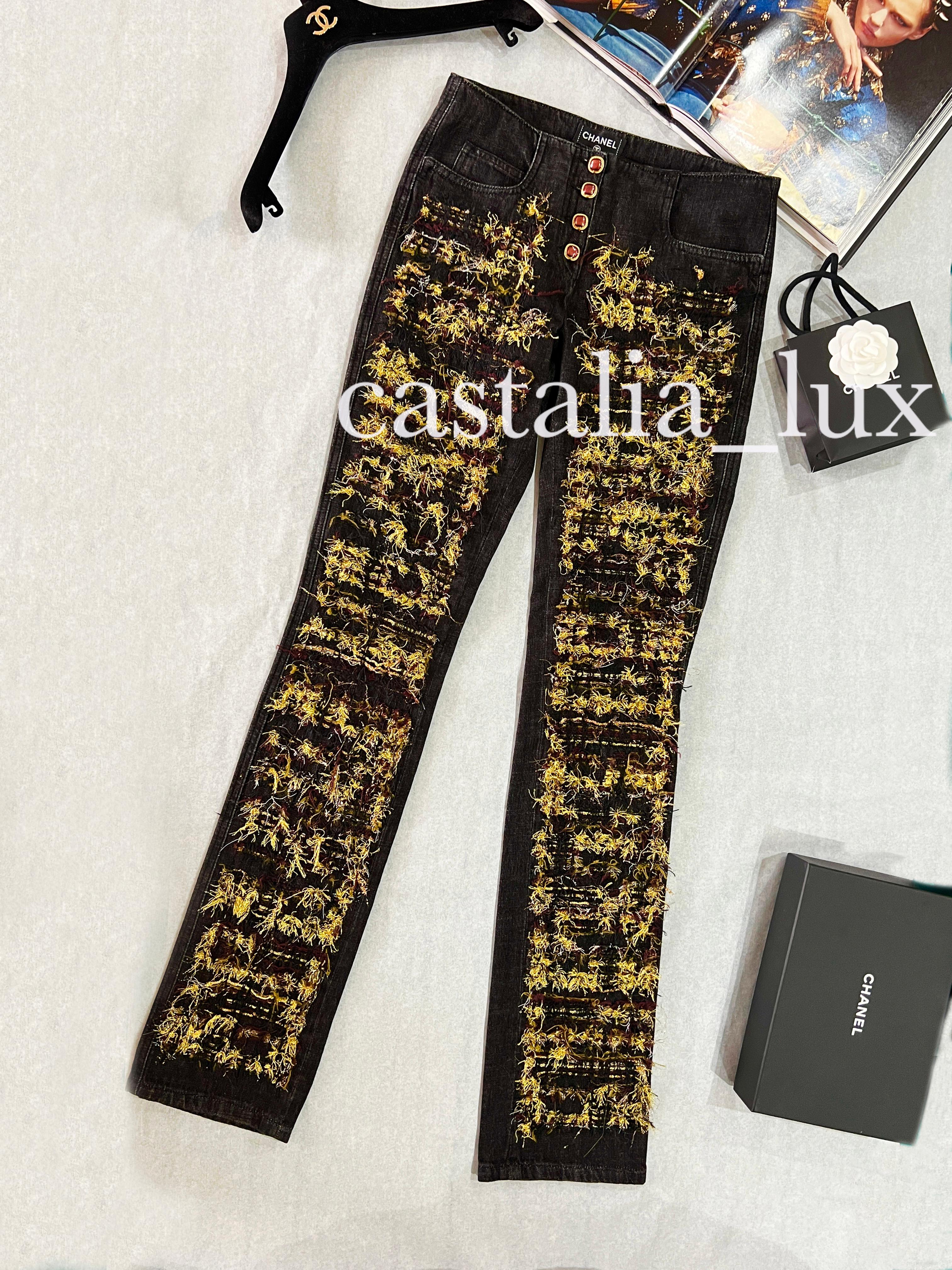 Chanel Paris / Byzance Look 1 Tweed Detail Jeans 1
