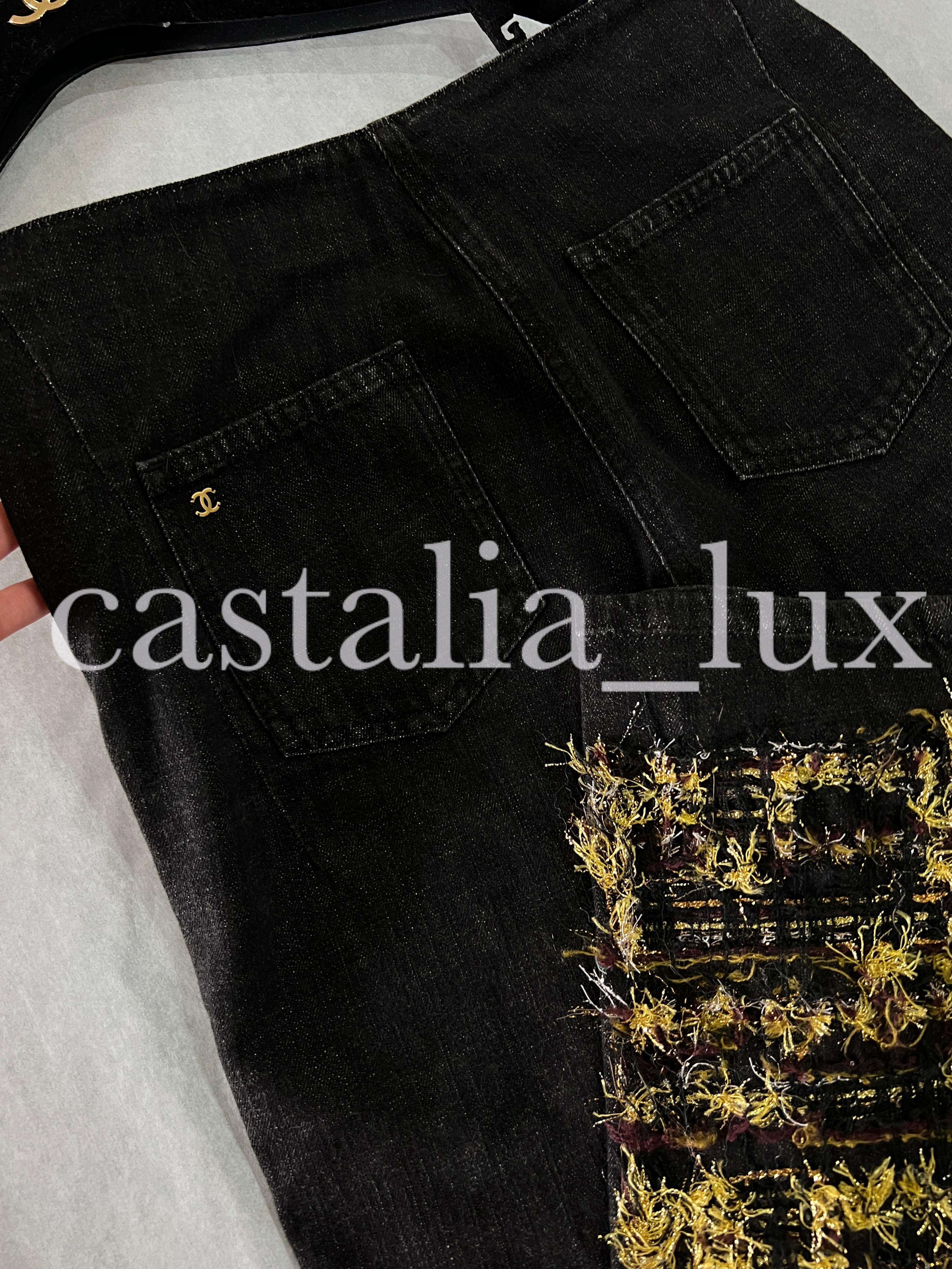Chanel Paris / Byzance Look 1 Tweed Detail Jeans 3