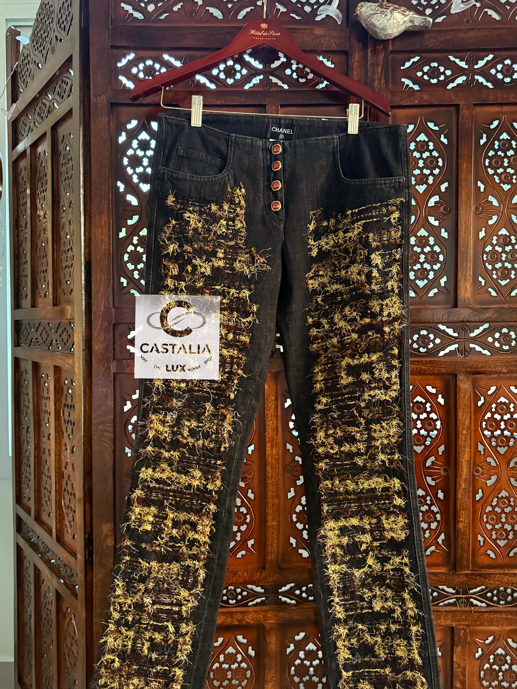 Chanel Paris / Byzance New Tweed Accent Jeans 40 FR in vendita 5