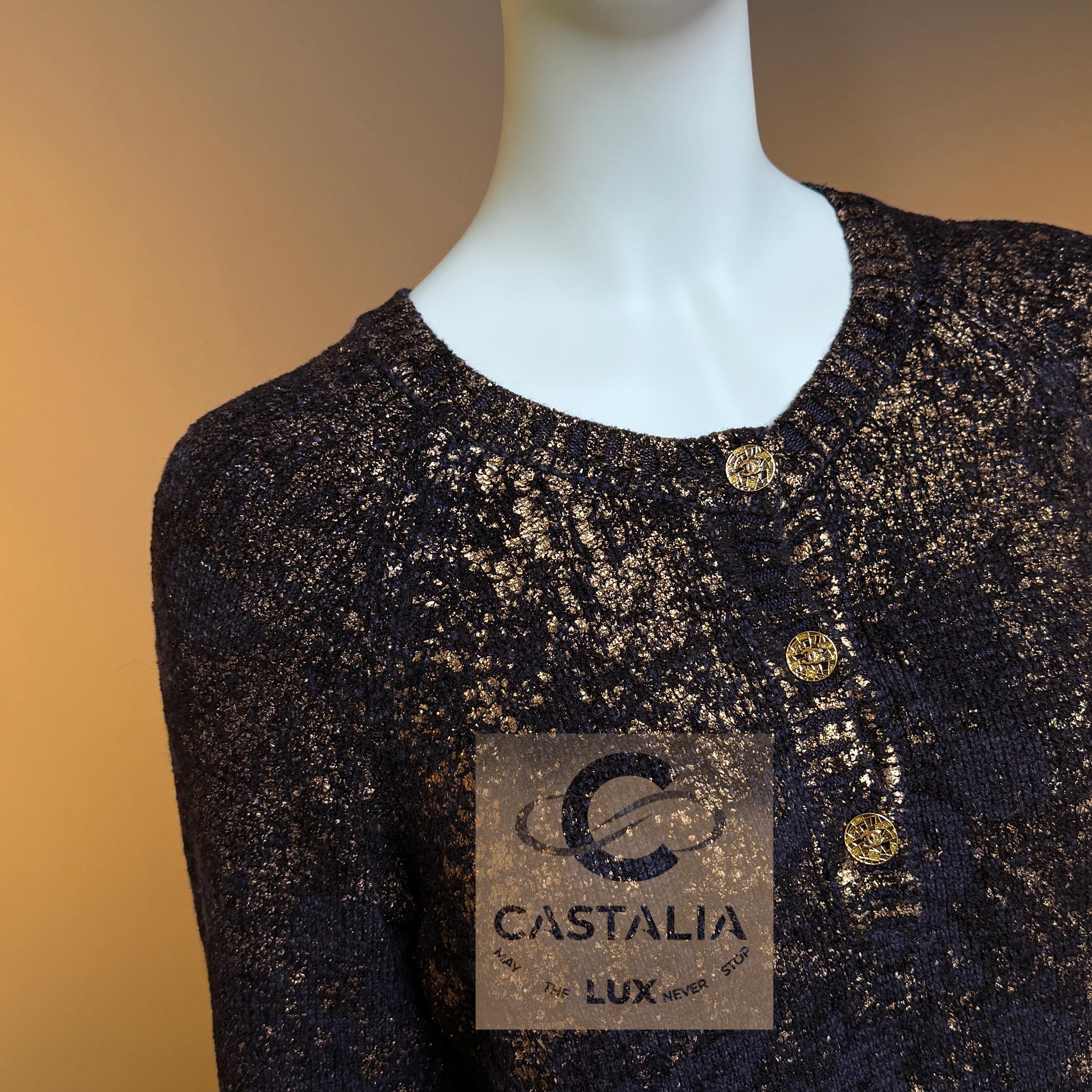 Chanel Paris / Abito capolavoro patinato Byzance 40 FR in vendita 5