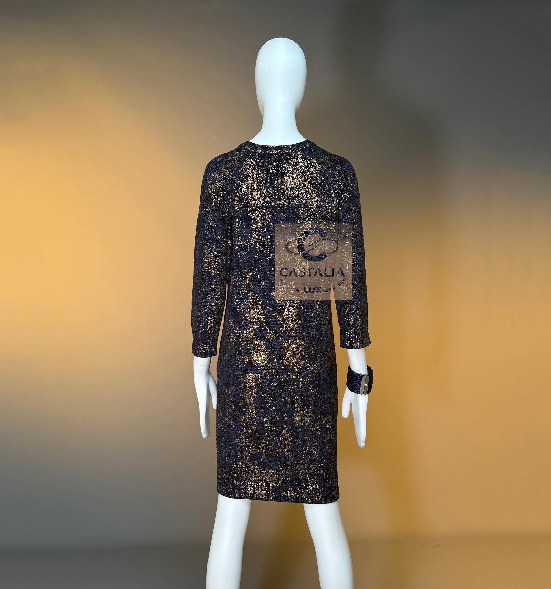 Chanel Paris / Byzance Patiniertes Meisterstück Kleid 40 FR im Angebot 5