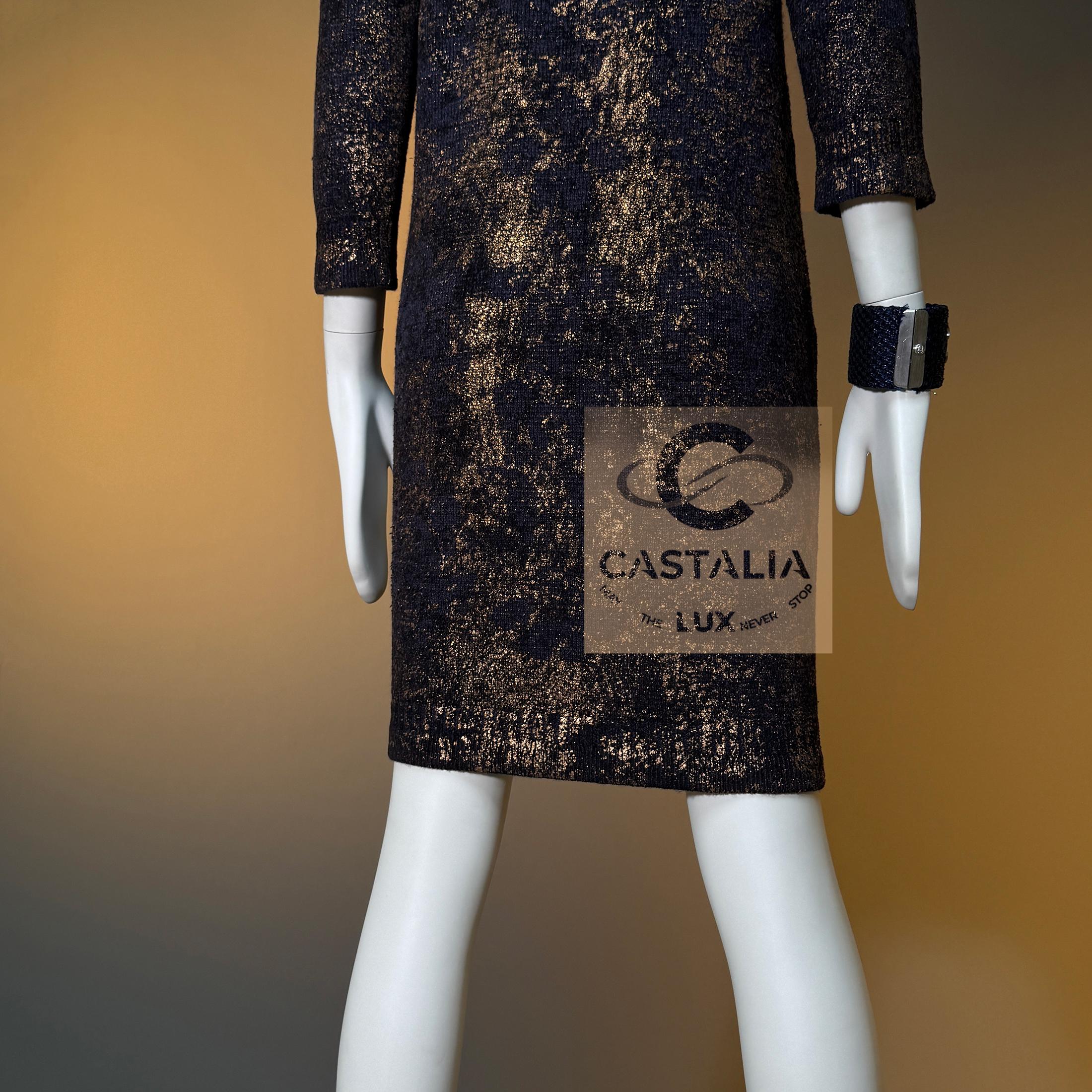 Chanel Paris / Byzance Patiniertes Meisterstück Kleid 40 FR im Angebot 6