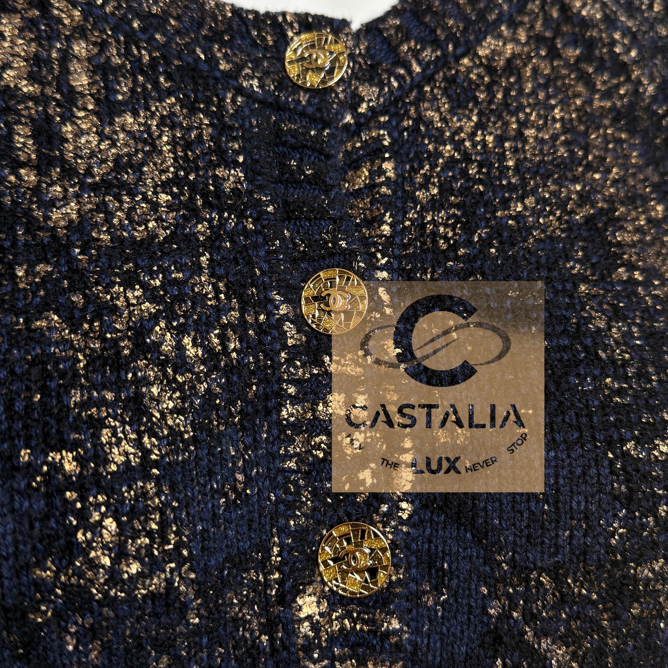 Chanel Paris / Abito capolavoro patinato Byzance 40 FR in vendita 7