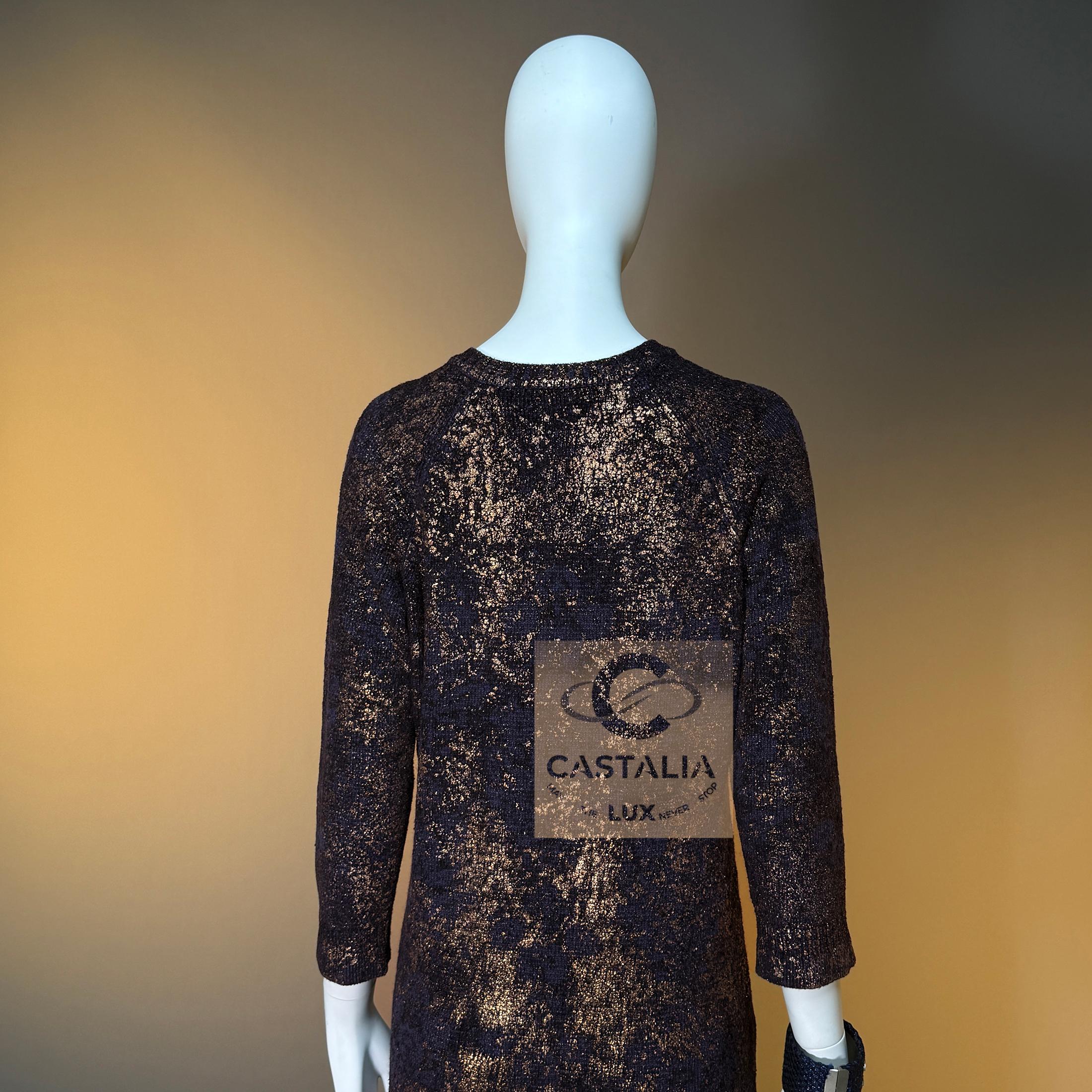 Chanel Paris / Byzance Patiniertes Meisterstück Kleid 40 FR im Angebot 7