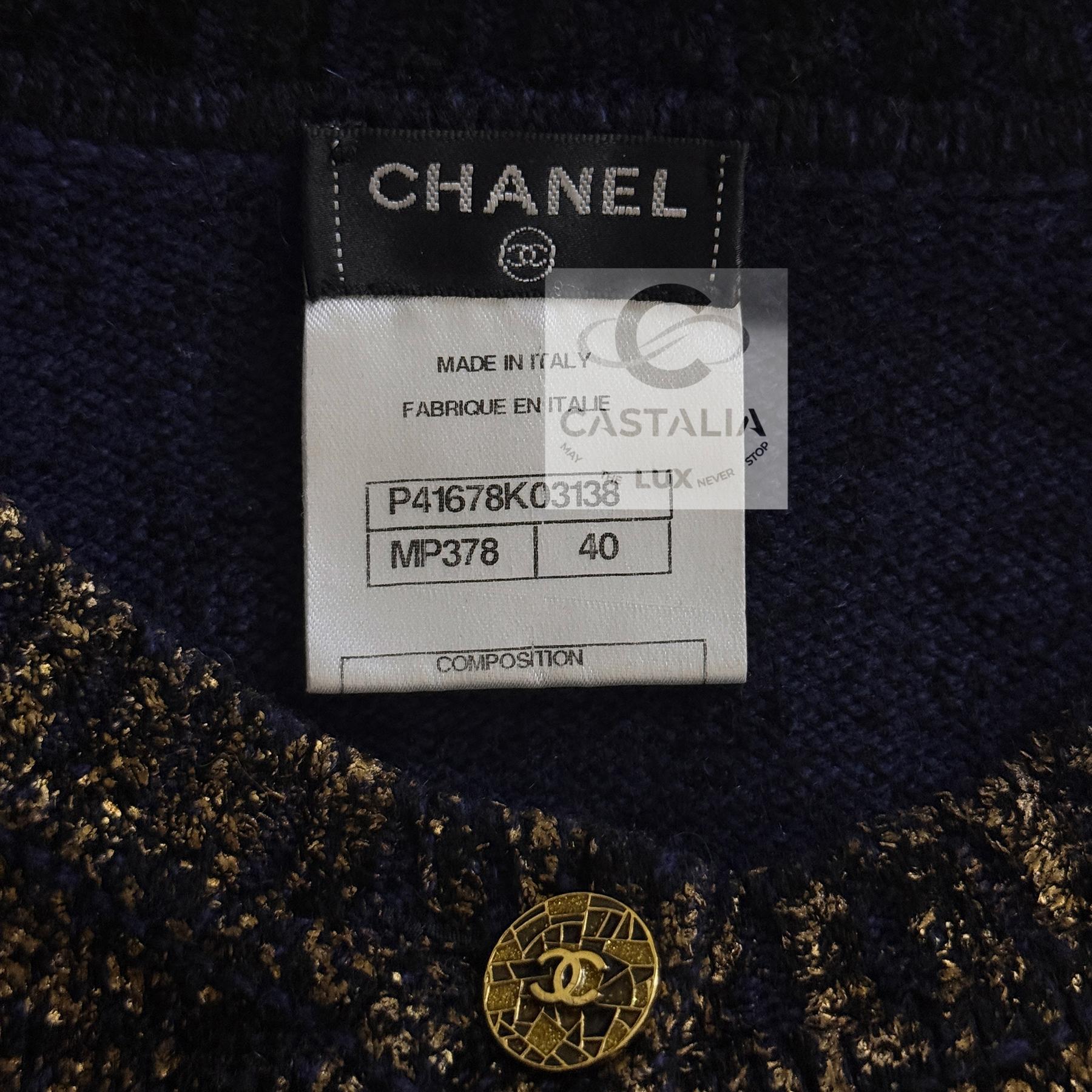 Chanel Paris / Abito capolavoro patinato Byzance 40 FR in vendita 10