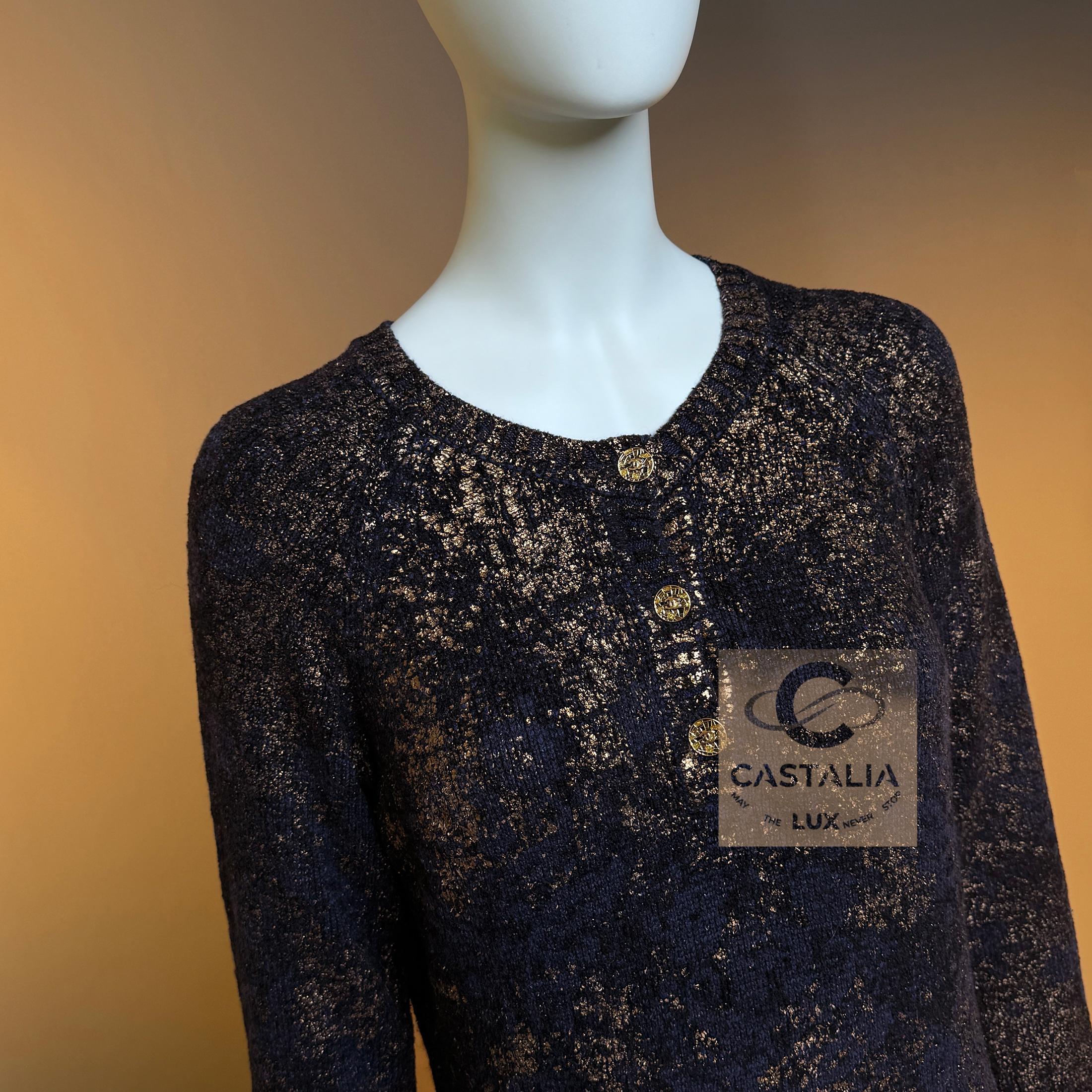 Chanel Paris / Byzance Patiniertes Meisterstück Kleid 40 FR für Damen oder Herren im Angebot