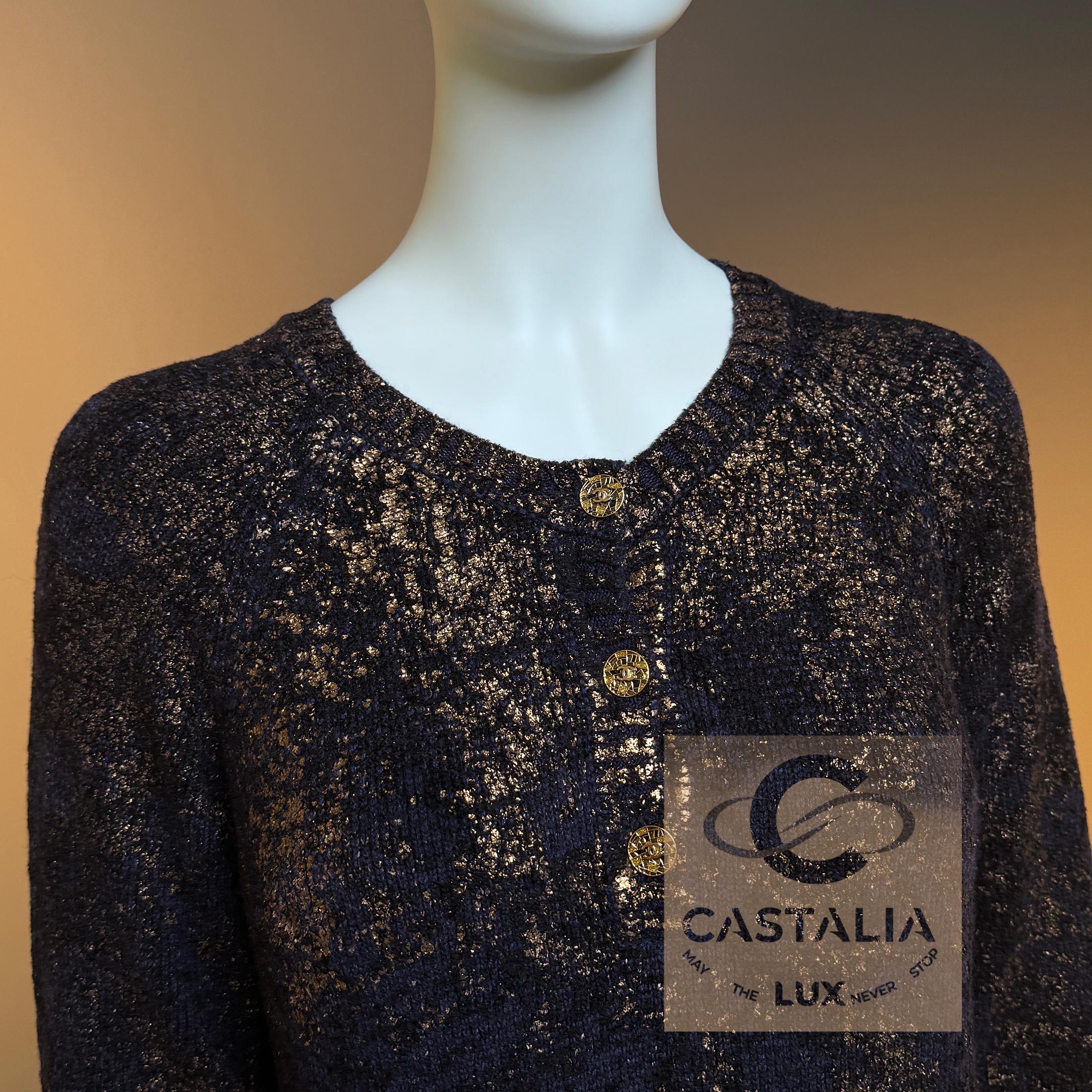 Chanel Paris / Byzance Patiniertes Meisterstück Kleid 40 FR im Angebot 1