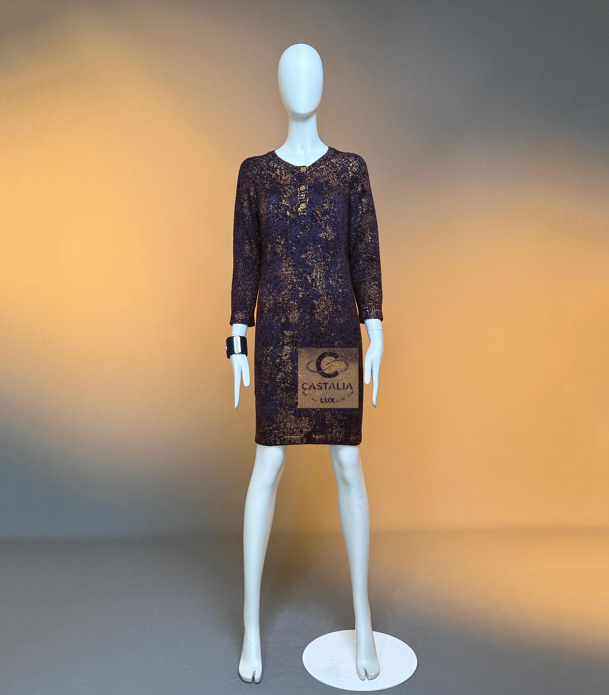 Chanel Paris / Abito capolavoro patinato Byzance 40 FR in vendita 4
