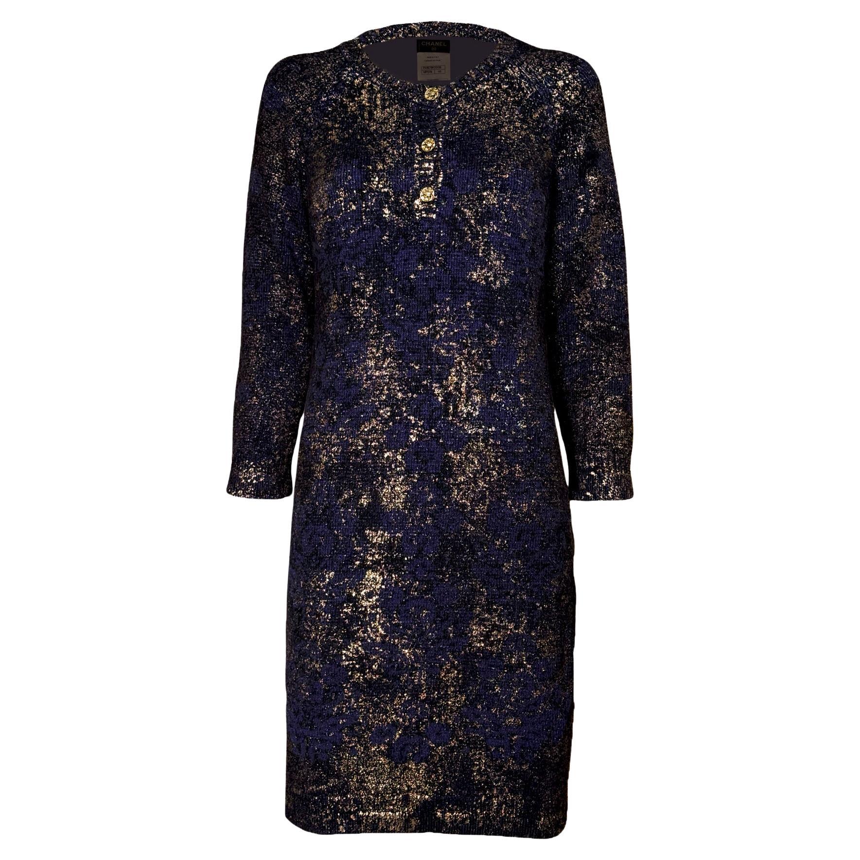 Chanel Paris / Byzance Patinated Masterpiece Dress 40 FR