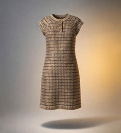 CHANEL París / Byzance Rarísimo CC Vestido Botones Gripoix 36 FR