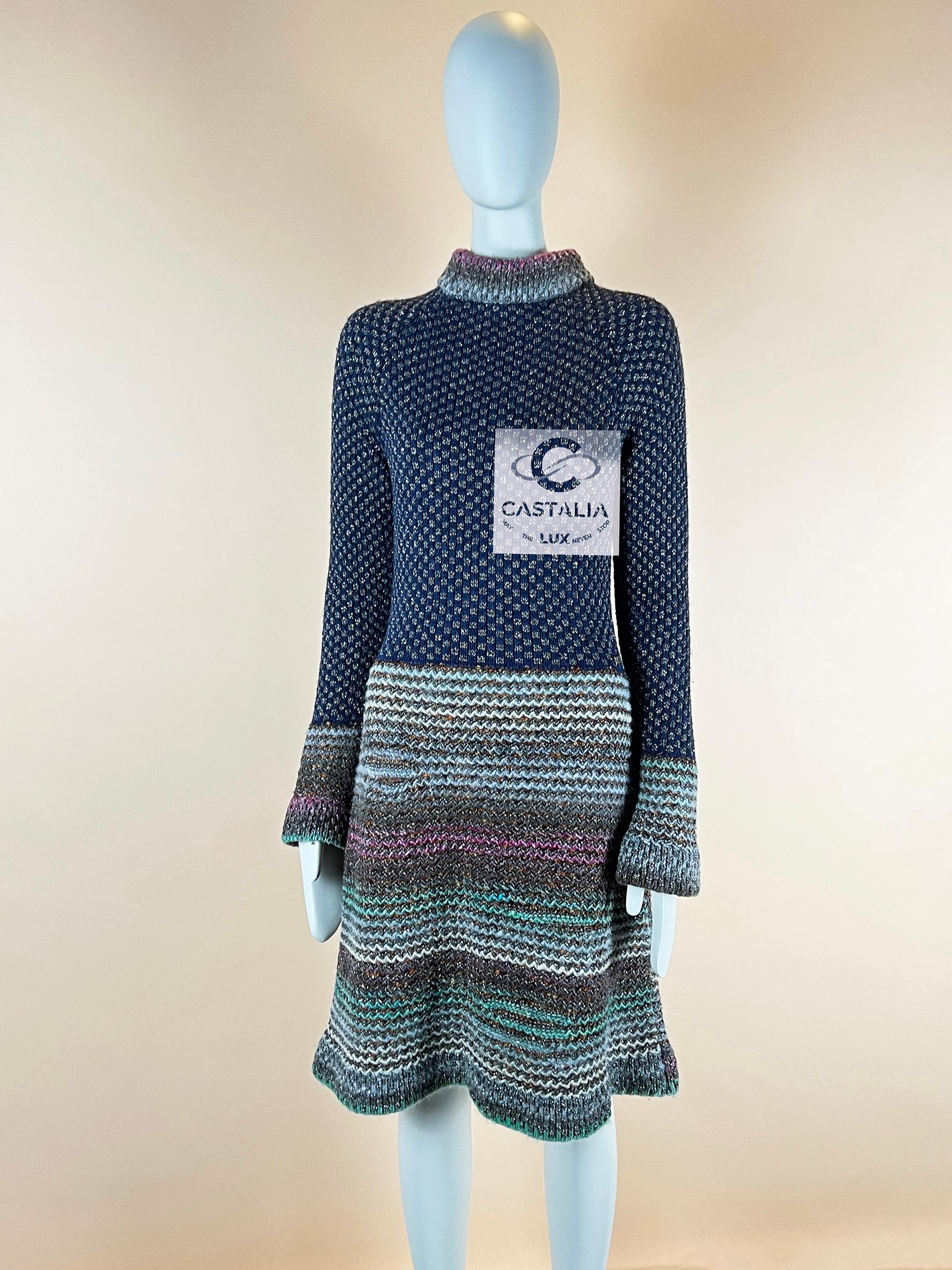 Noir Chanel Paris / Byzance Runway Robe 36 FR en vente
