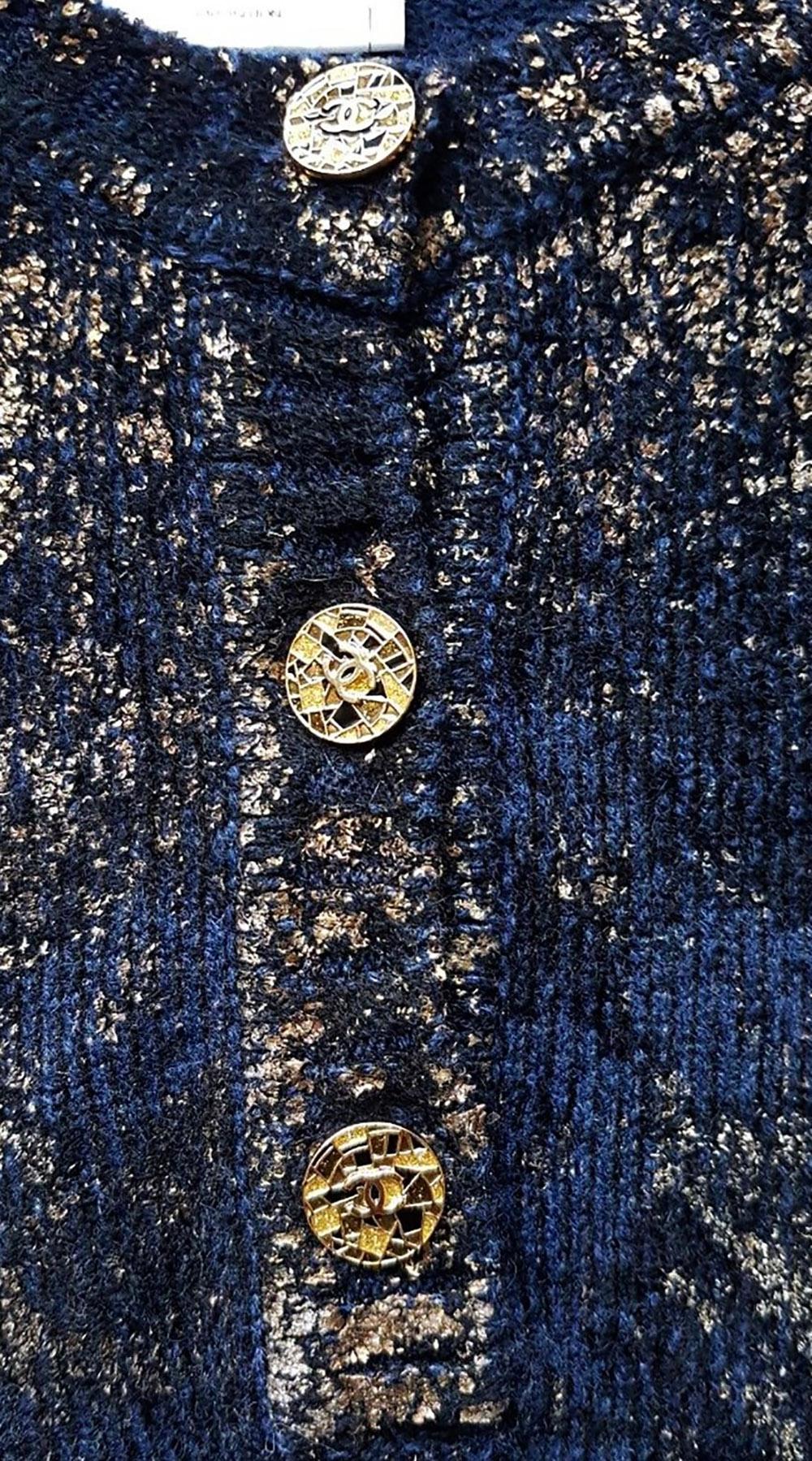 Chanel Paris / Byzance Shimmering Cashmere Dress For Sale 2