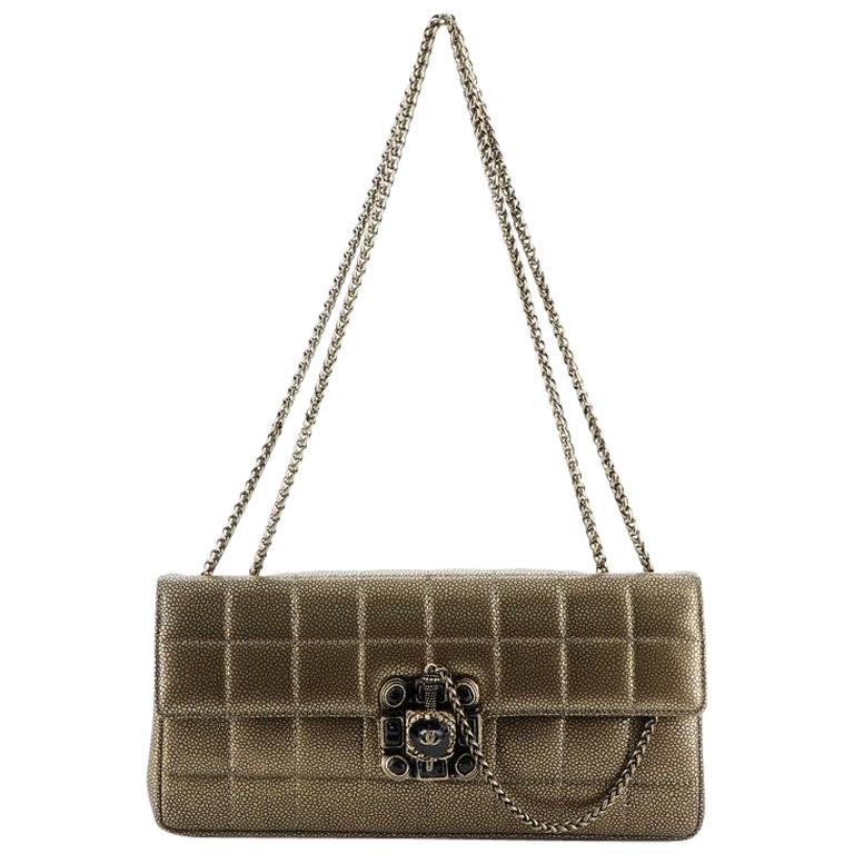 Chanel Paris-Byzance Square Quilt Flap Bag Quilted Caviar East West at ...