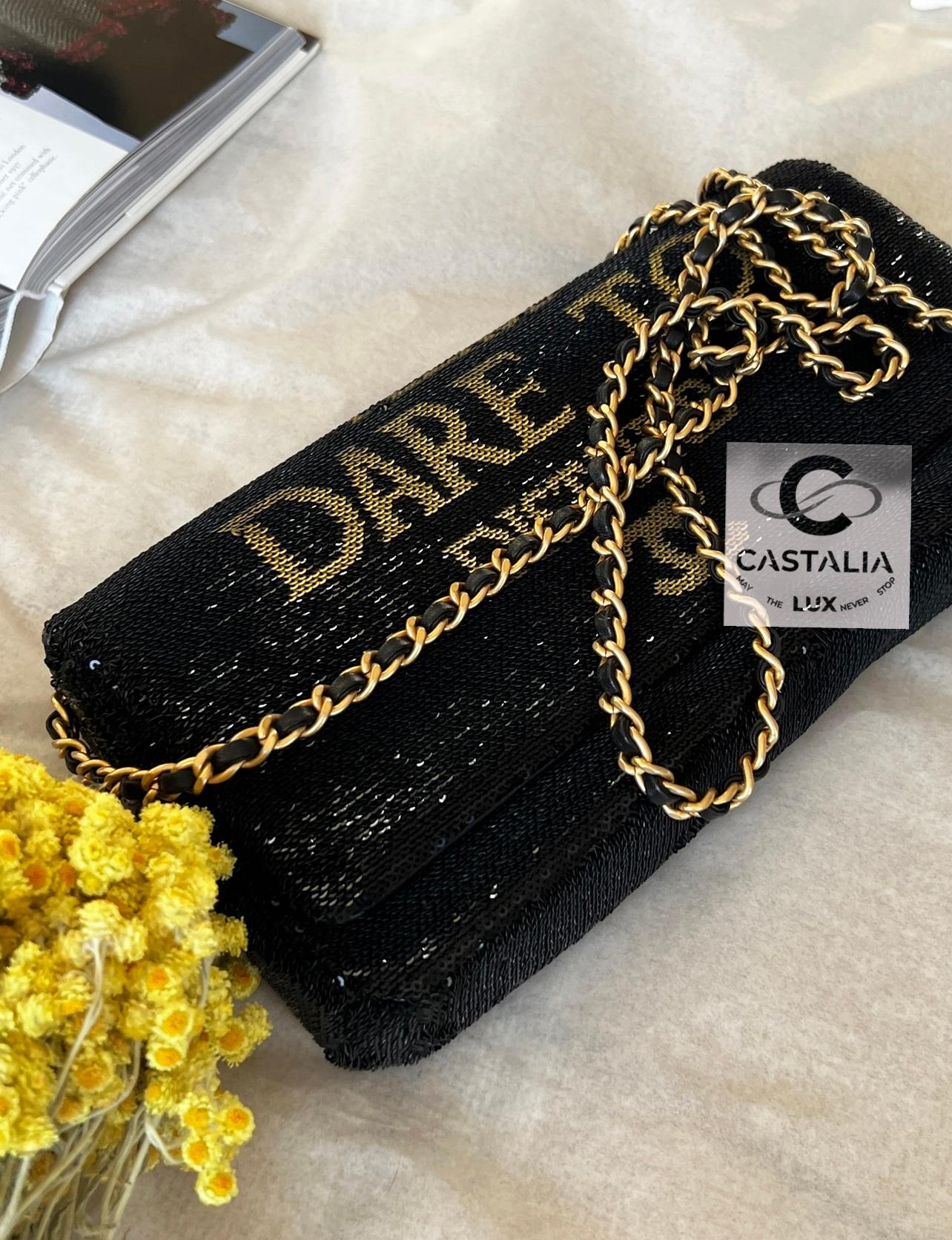 Chanel Paris / Cosmopolite Rare CC Dare To Disturb Flap Bag For Sale 5