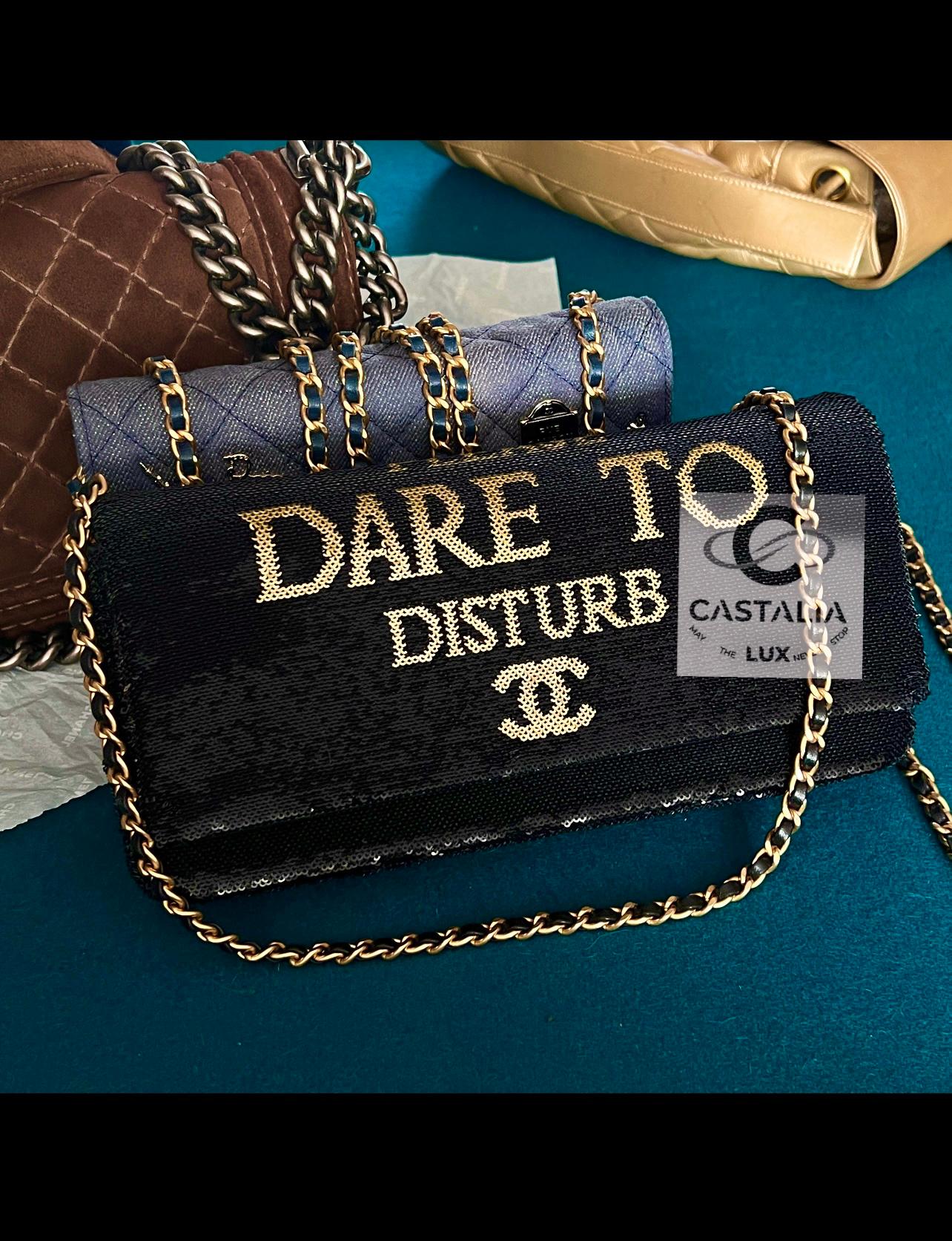 Chanel Paris / Cosmopolite Rare CC Dare To Disturb Flap Bag For Sale 1